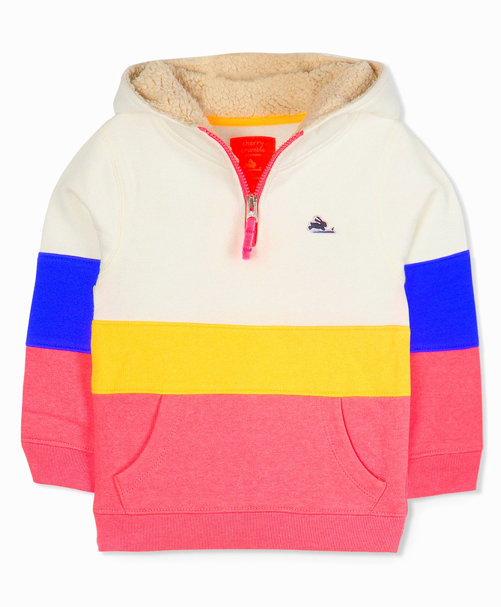 Cherry Crumble By Nitt Hyman Full Sleeves Color-Block Hooded Sweatshirt - Multi Color-picture-12