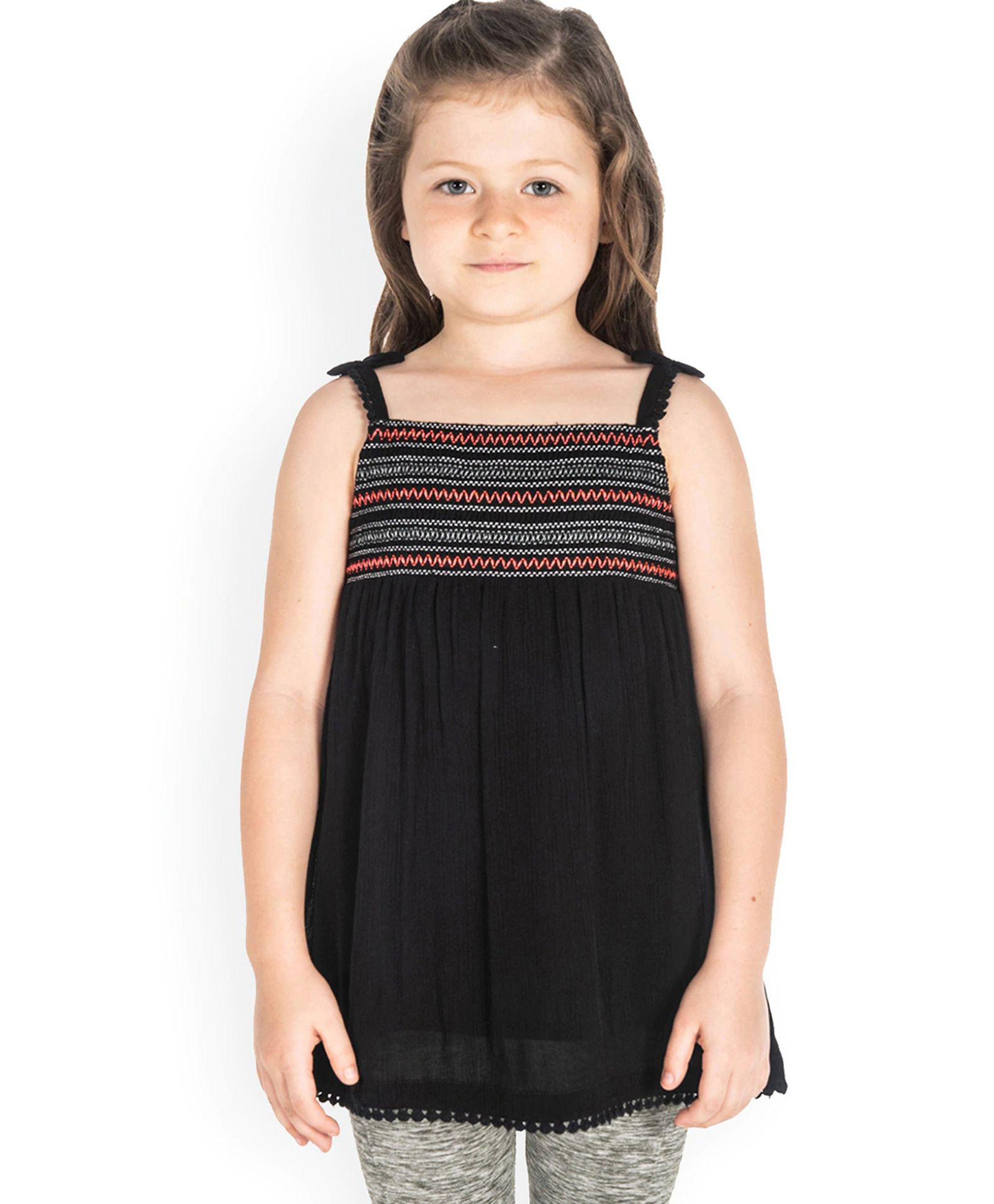 Cherry Crumble By Nitt Hyman Sleeveless Lace & Embroidery Top - Black-picture-28