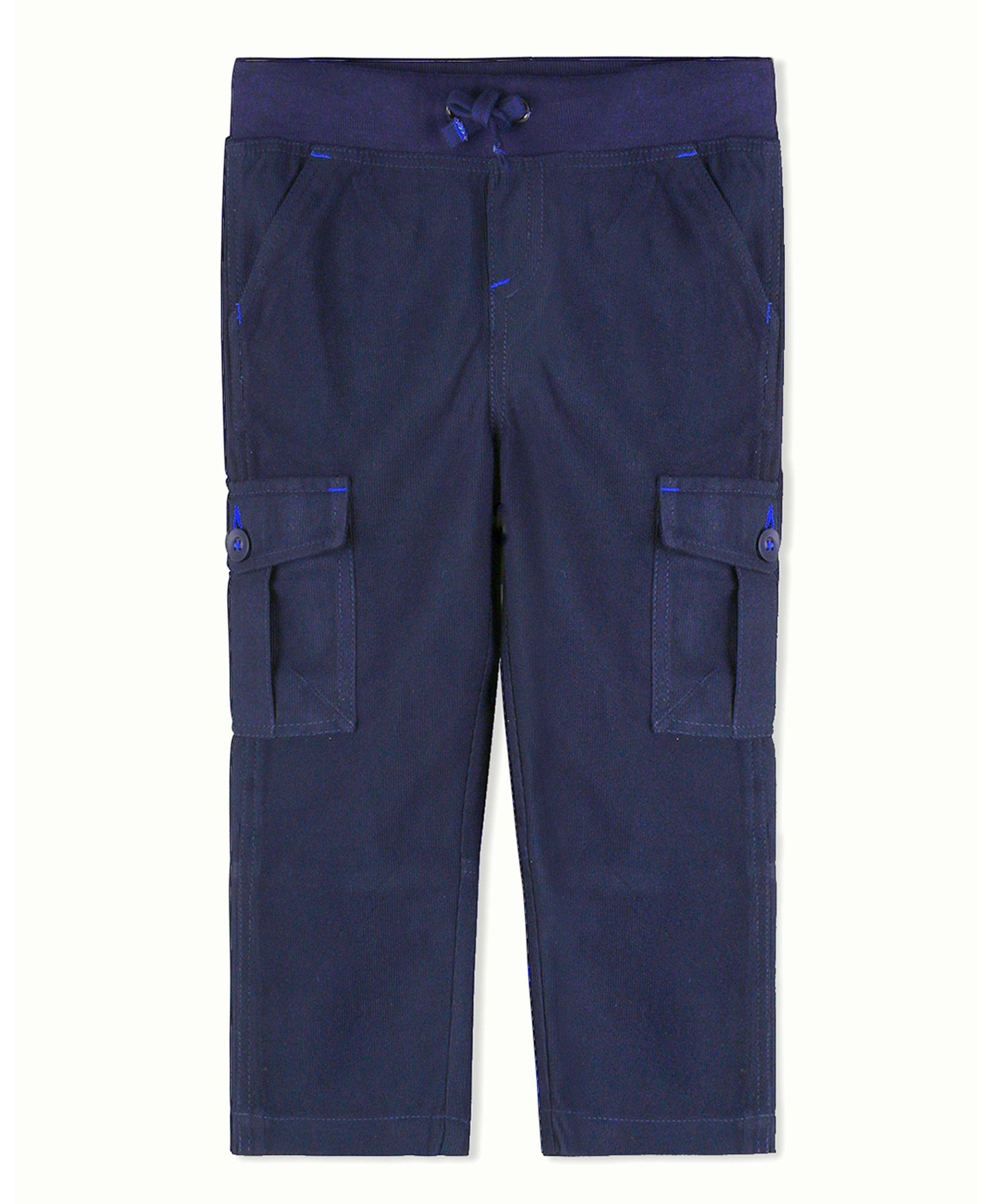 Cherry Crumble By Nitt Hyman Ankle Length Solid Cargo Trousers - Navy Blue-picture-27