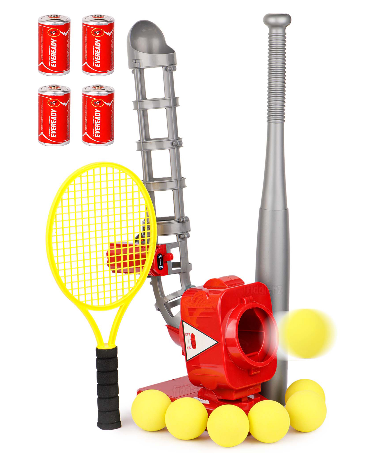 Fiddlerz Play Learn Ball Pitching Game Machines Baseball Tennis, Training Early Development Active Toys Outdoors Sports Gaming  -Multicolor-image-9
