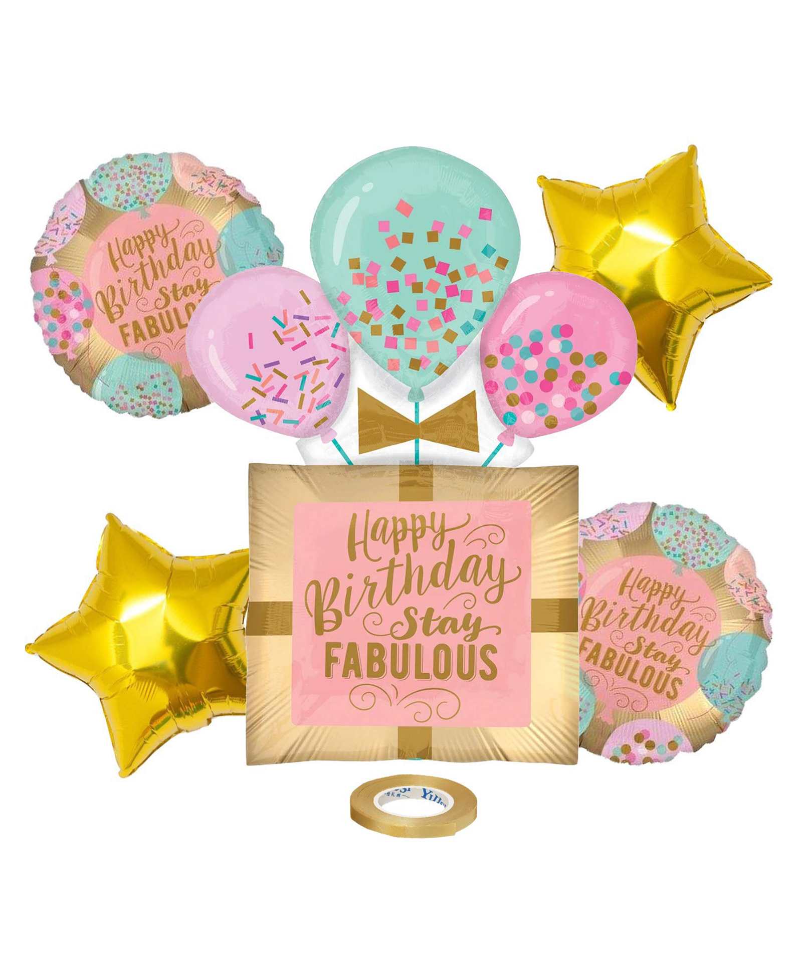 Johra Happy Birthday Foil Balloon Set Multicolor - Pack of 5-image-35