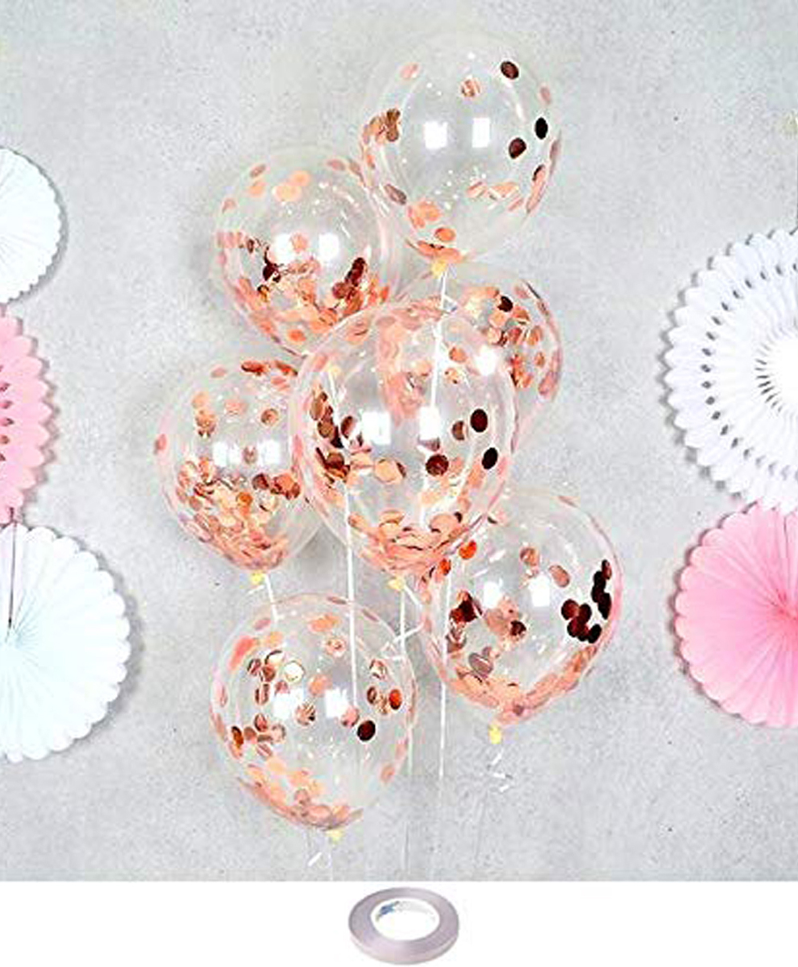 Johra Transparent Balloons Bouquet Combo Pink - Pack of 10-image-29