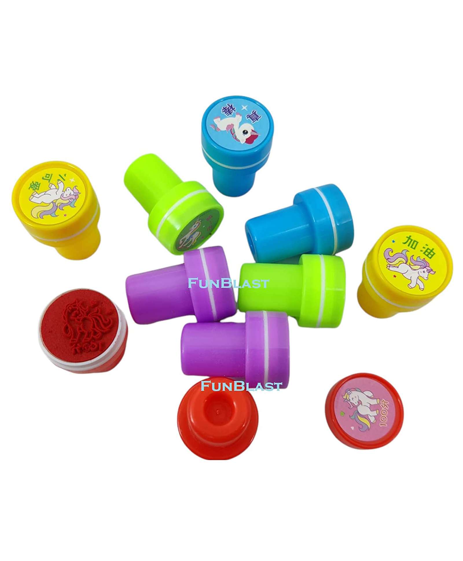 FunBlast Unicorn Emoji Stamps Pack of 10 - Multicolor-image-43
