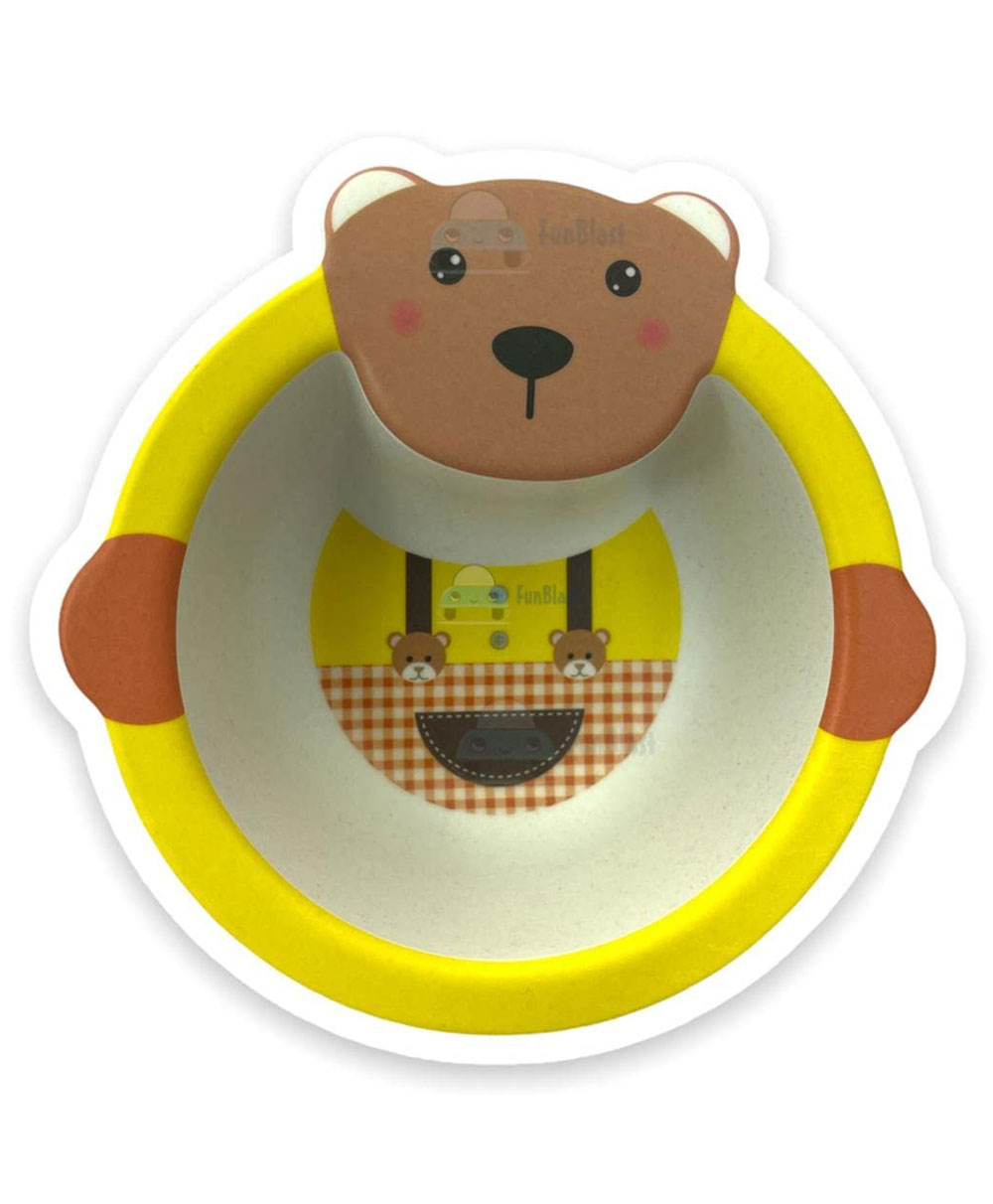 FunBlast Bamboo Fibre Feeding Bowl Animal Print - (Pack of 1 Pcs) -(Multicolor)-image-41