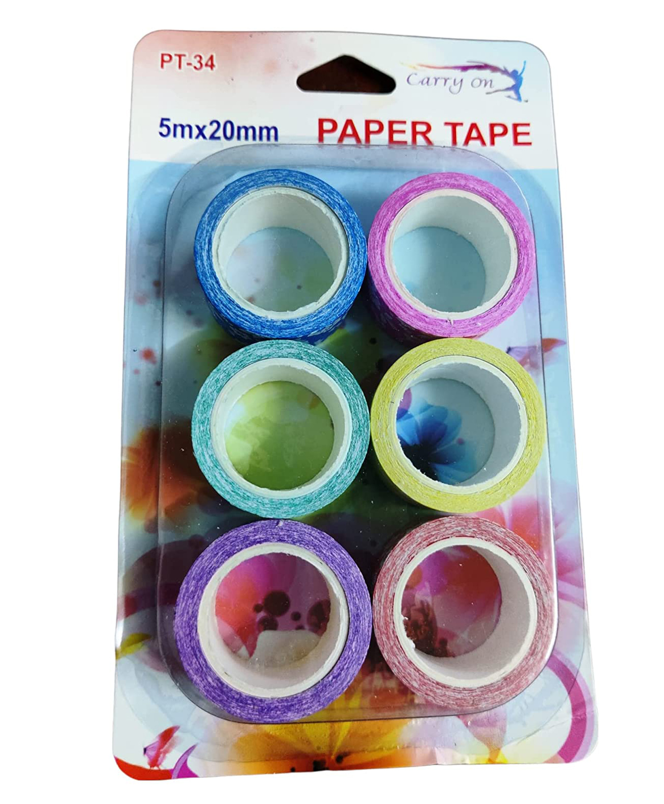 FunBlast Attractive Floral Design Paper Tapes Pack of 6 - Multicolor-picture-18