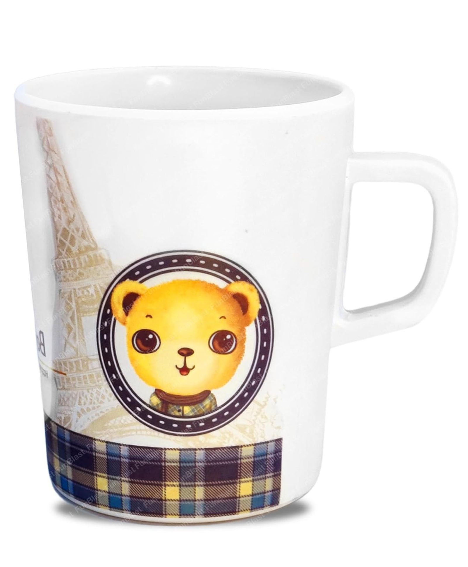 FunBlast Bamboo Fibre Mug with Lid - 350 ml (Color & Design May Vary)-picture-18