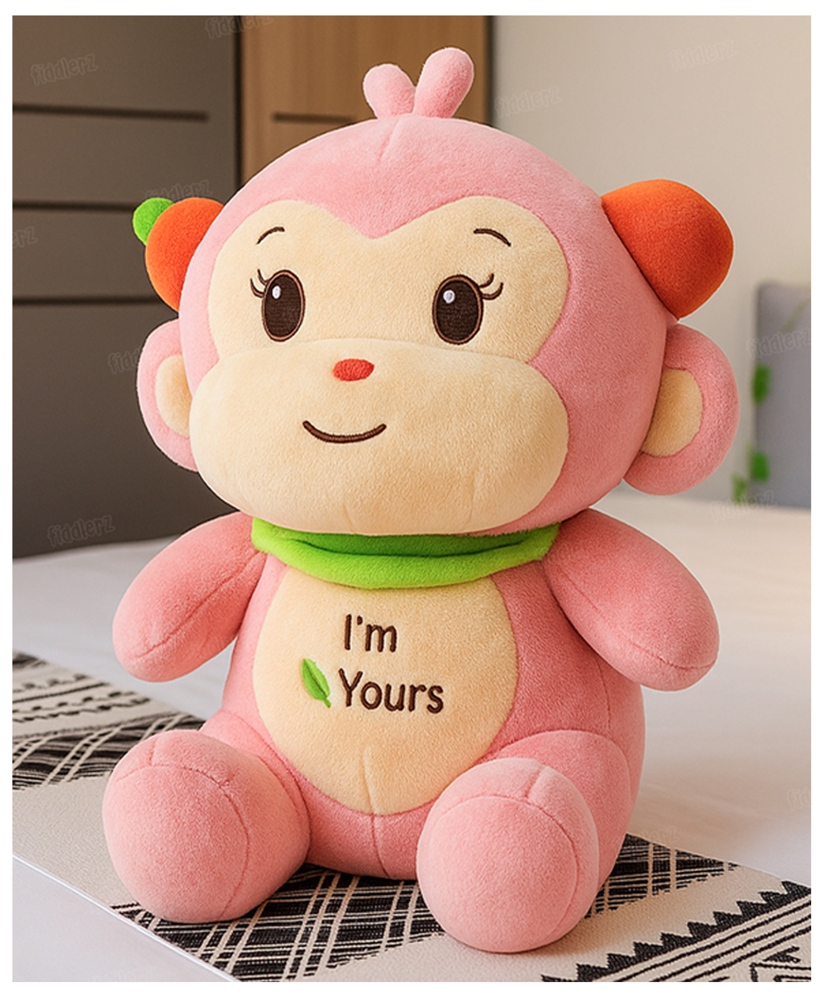 Fiddlerz Stuffed Monkey Plush Soft Toy - Height 25 cm (Color May Vary)-image-35