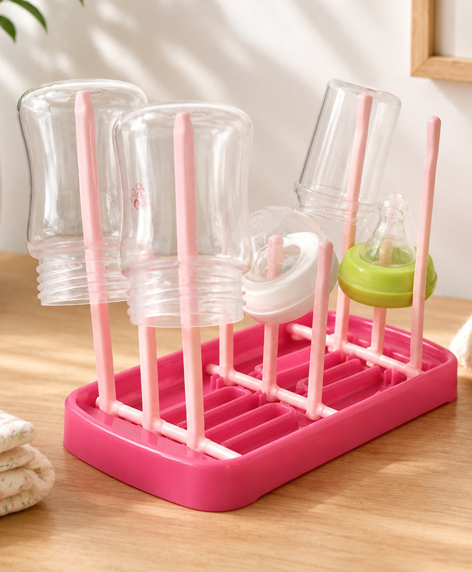 Adore BPA Free Bottle Drying Rack - Pink-picture-11