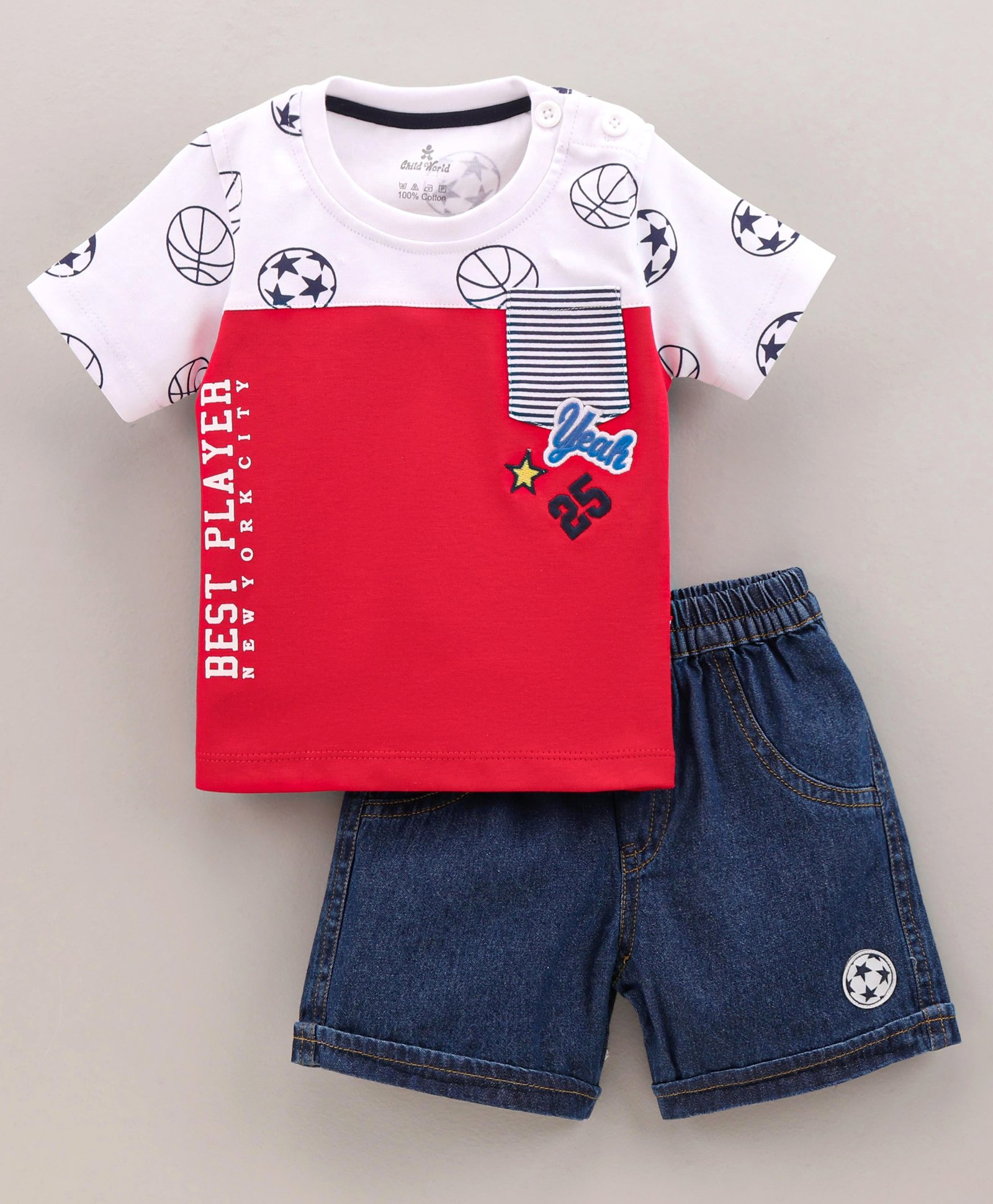 Buy Child World Half Sleeves T Shirt 