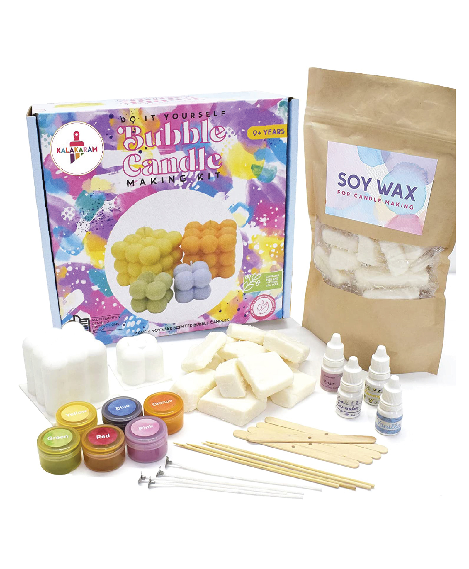 Kalakaram Bubble Candle Making Kit - Multicolor-picture-24