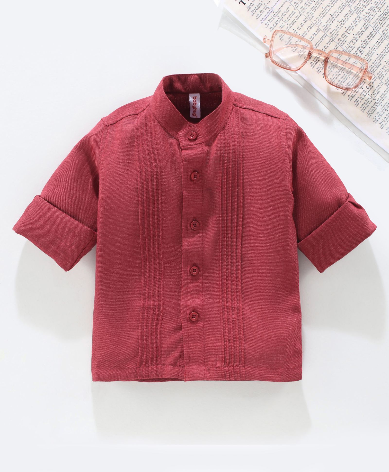 Babyhug Full Sleeves Solid Party Shirt 