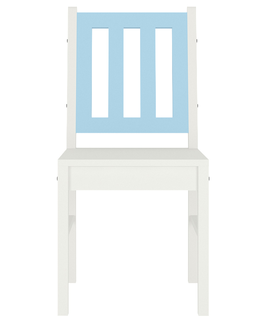 Adona Montana Solid Teak Wood Study Chair - Ivory Sky Blue-image-25