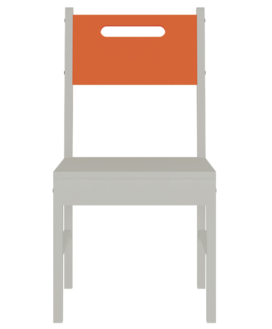 Adona Mystica Solid Teak Wood Study Chair - Orange-image-23