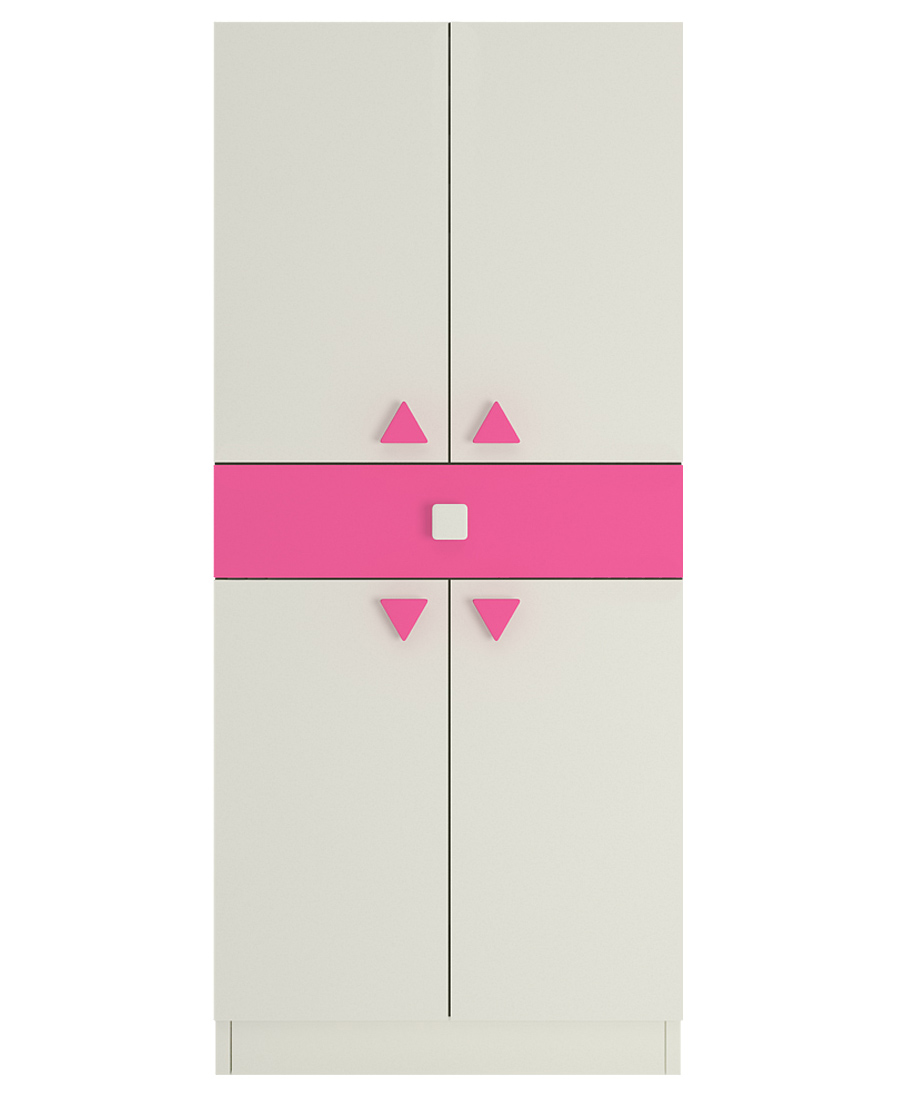 Adona Stella 2 Door Kids Wardrobe with Drawer - Pink-picture-20