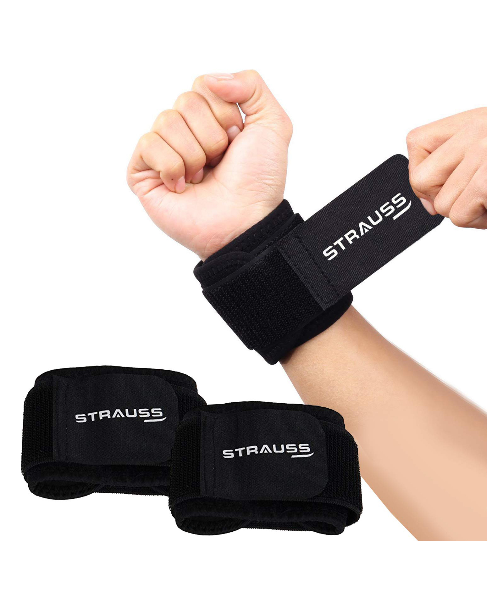 Strauss Wrist Support Pack of 2 - Black