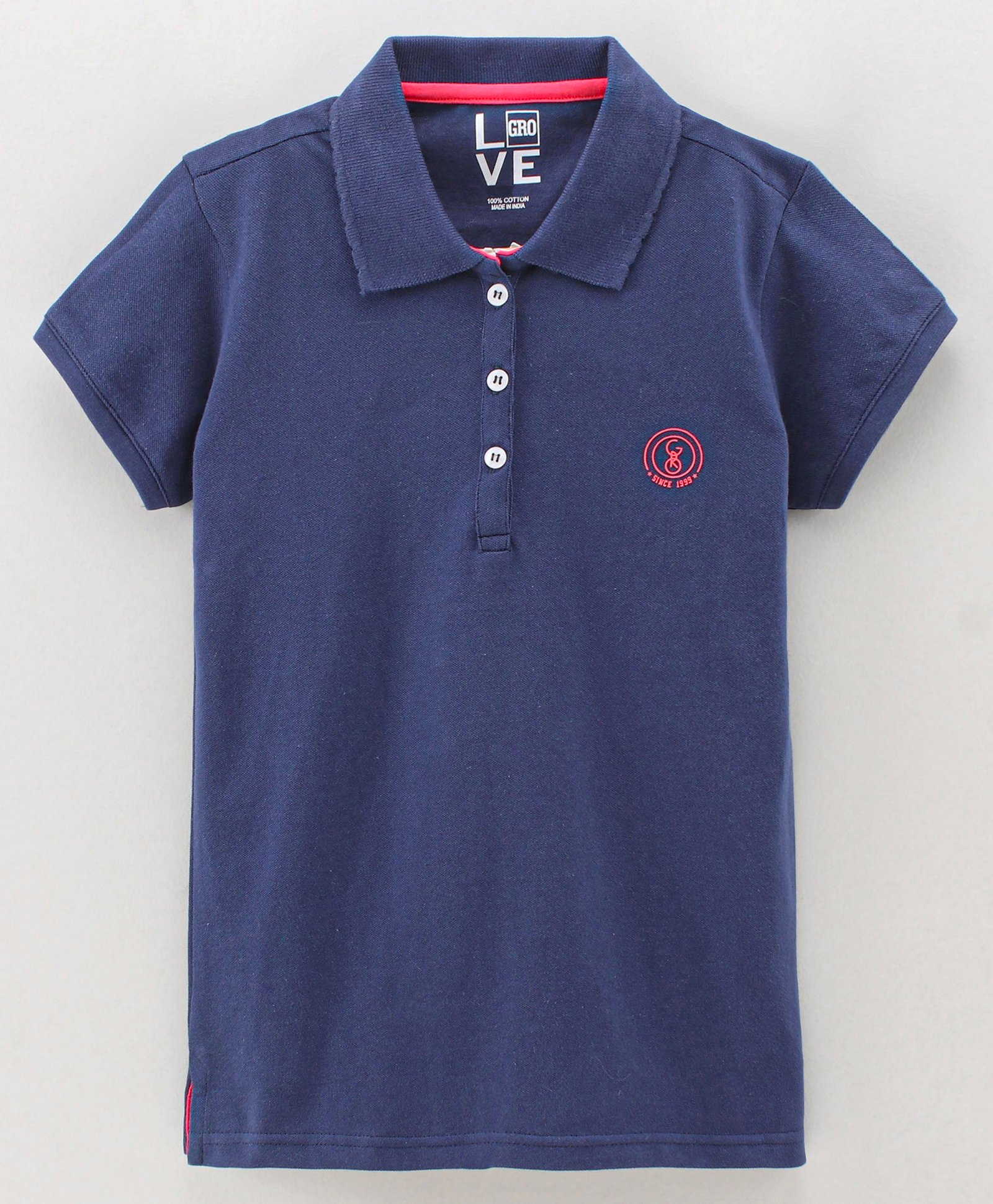 GRO Half Sleeves Top Text Print - Blue-image-37