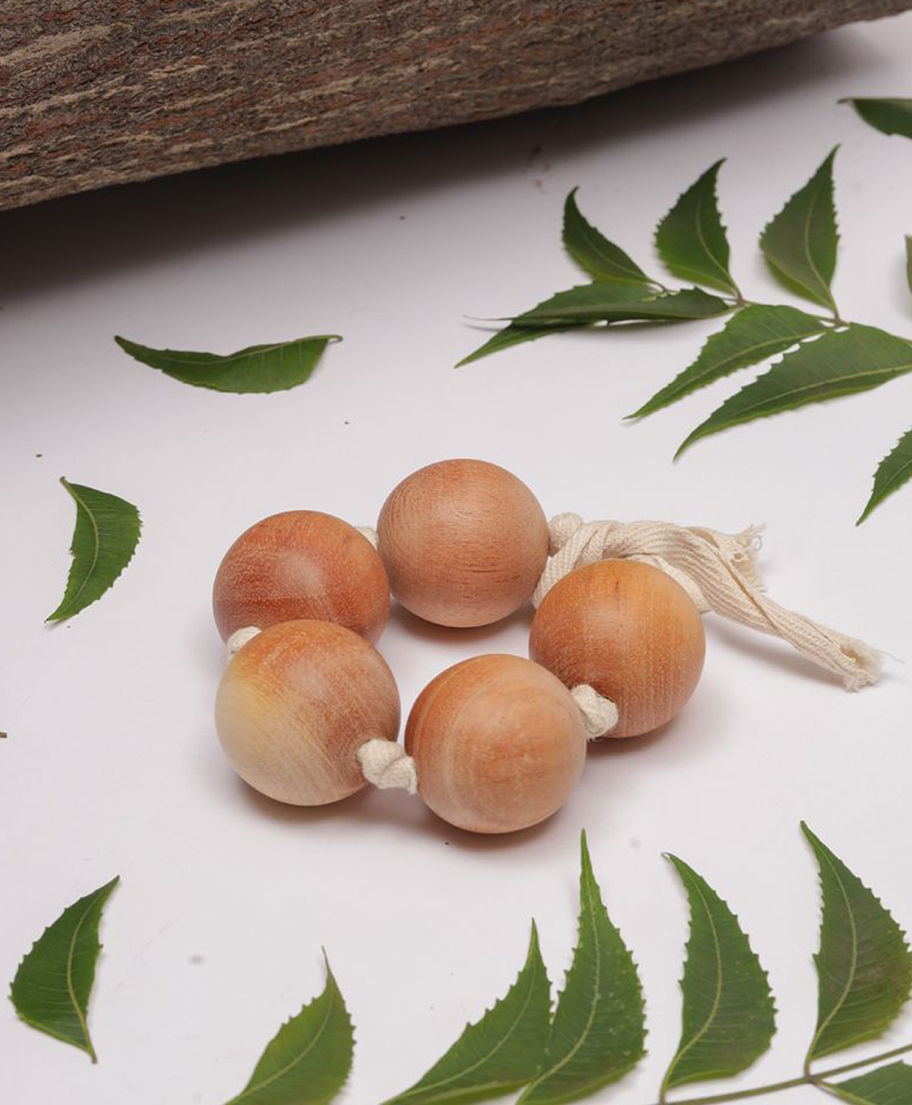 Ariro Neem Wood Grasping Beads - Brown-picture-11