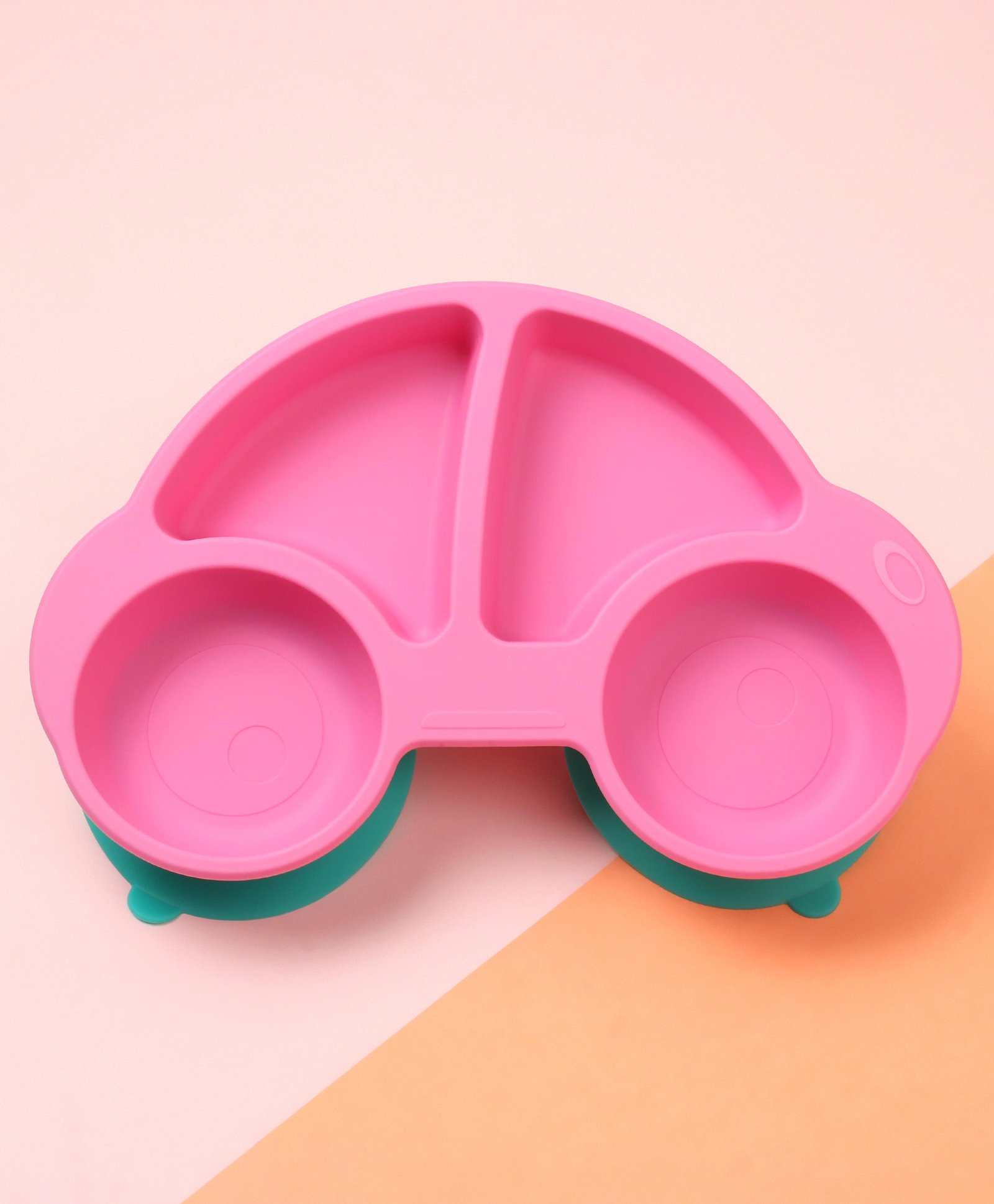 fab n funky Silicone Four  Compartmented Car Plate - Pink-picture-36