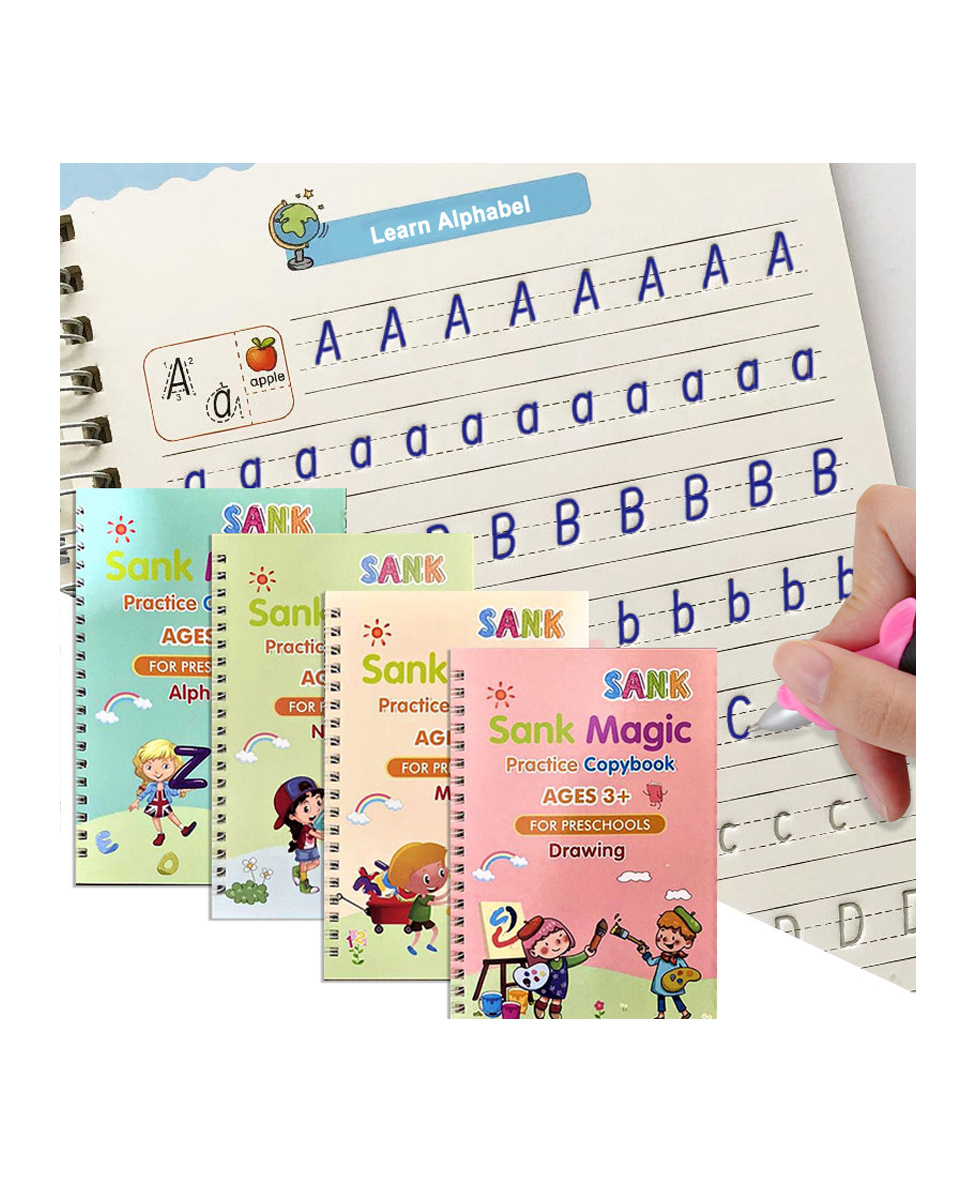 OPINA Sank Magic Practice Copybook for Preschoolers With Pen - English-picture-4