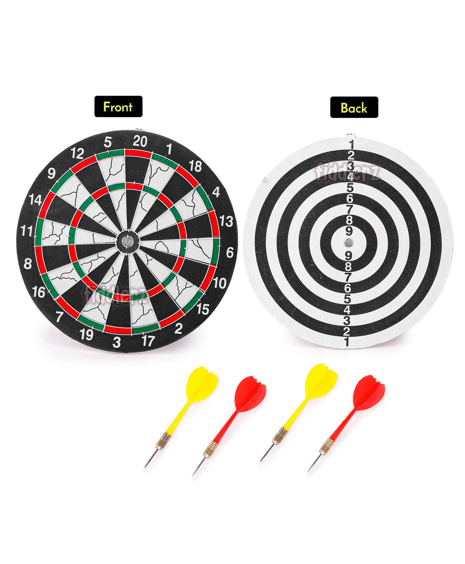 Fiddlerz Magnet Dart Board With 4 Steel Tip Darts - Multicolour-image-41