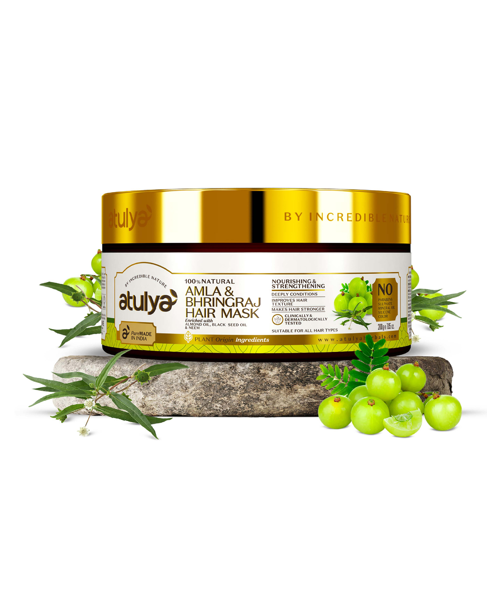 Atulya Amla Bhringraj Hair Mask - 200 gm Online in India, Buy at Best Price  from  - 10746878