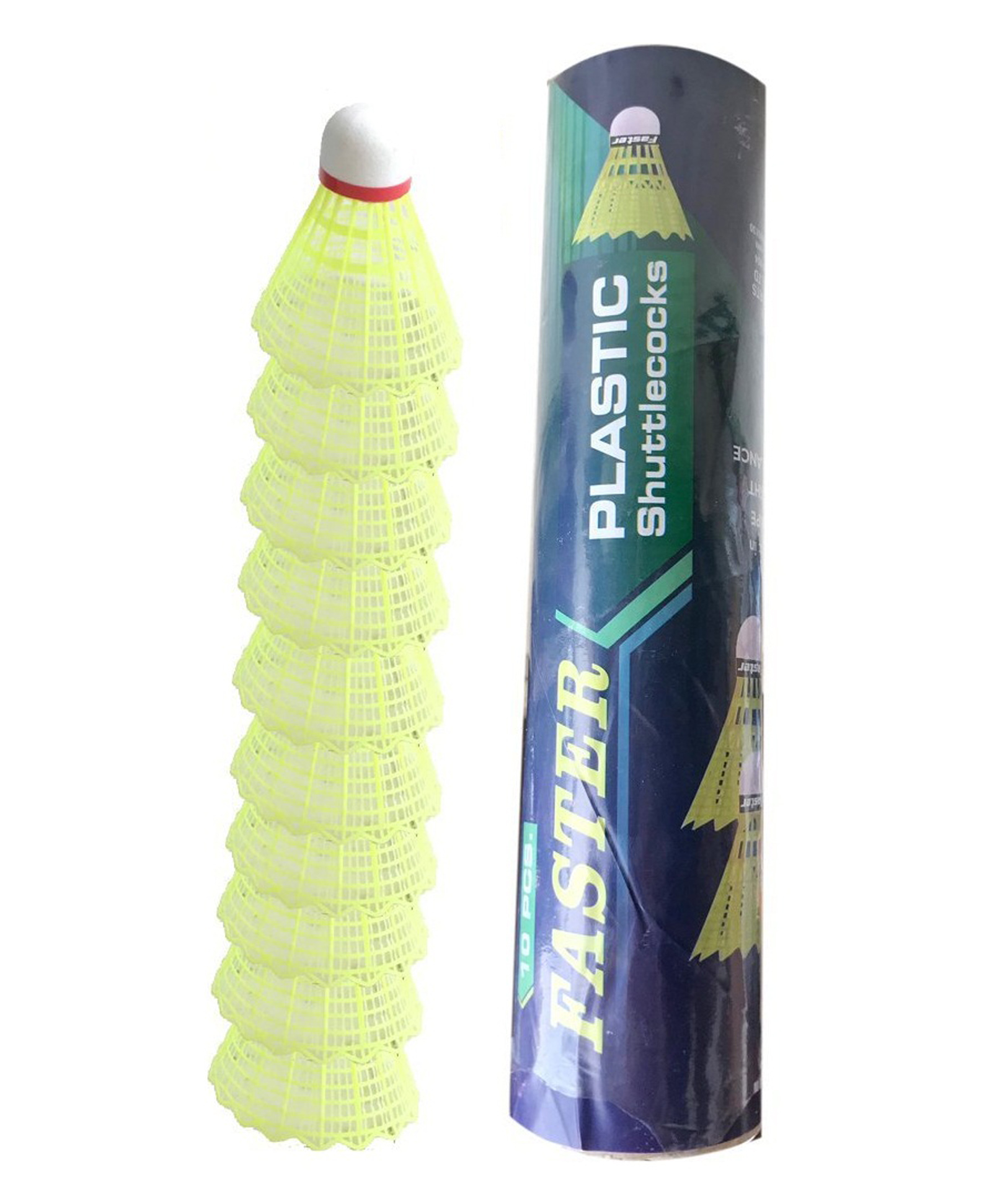 JJ Jonex Faster Beginner's Practice Shuttle Cocks Pack of 10- Green-image-20