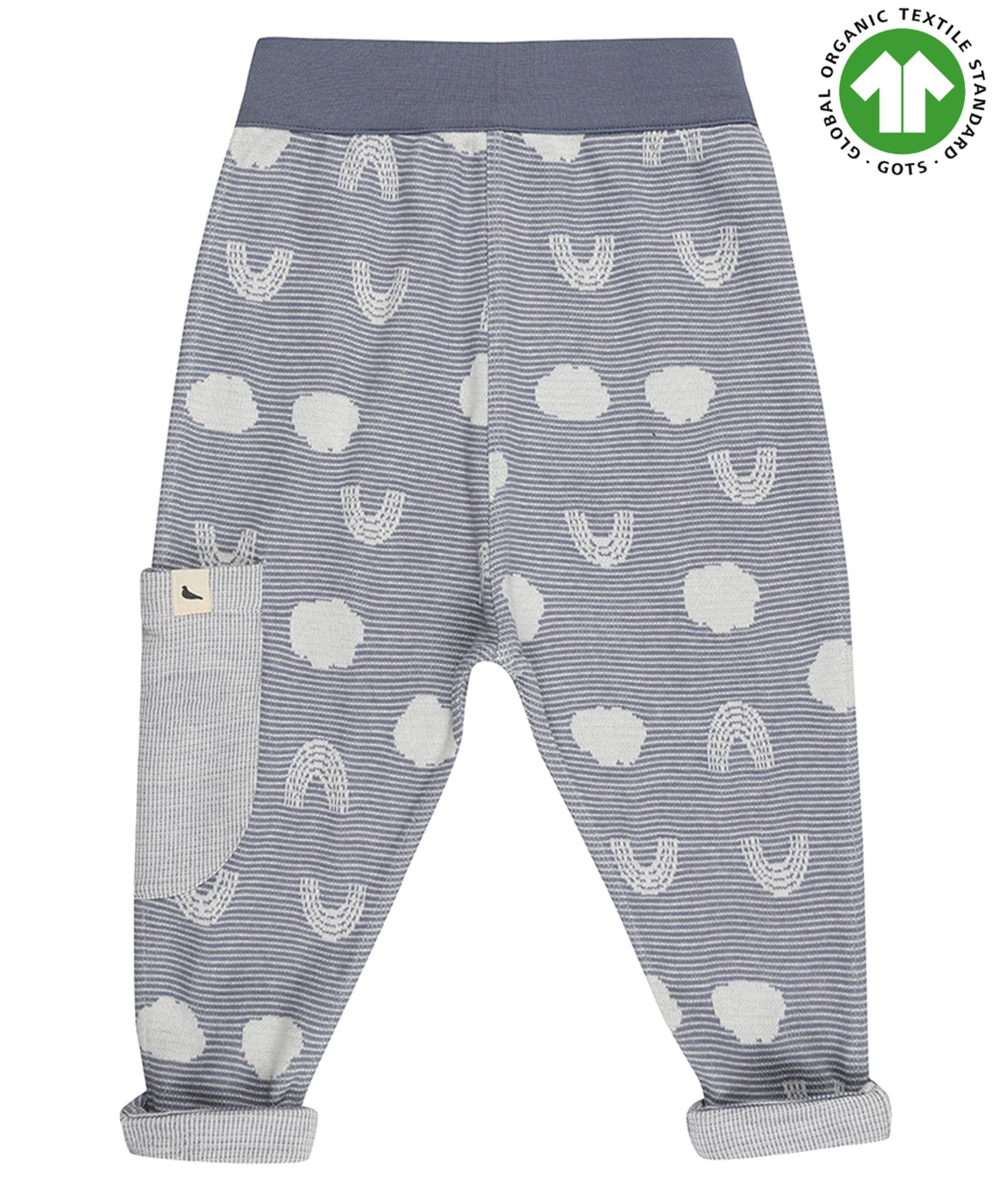 Turtledove London Organic Cotton Reversible Full Length Harem Pant - Sea Blue-picture-19