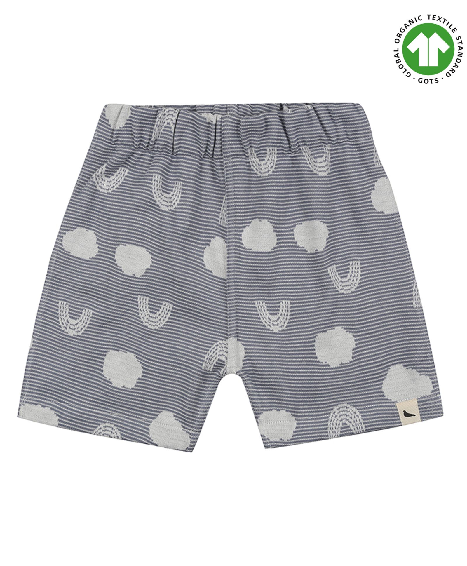 Turtledove London Organic Cotton Knee Length Shorts Rainbow Print - Blue-picture-17