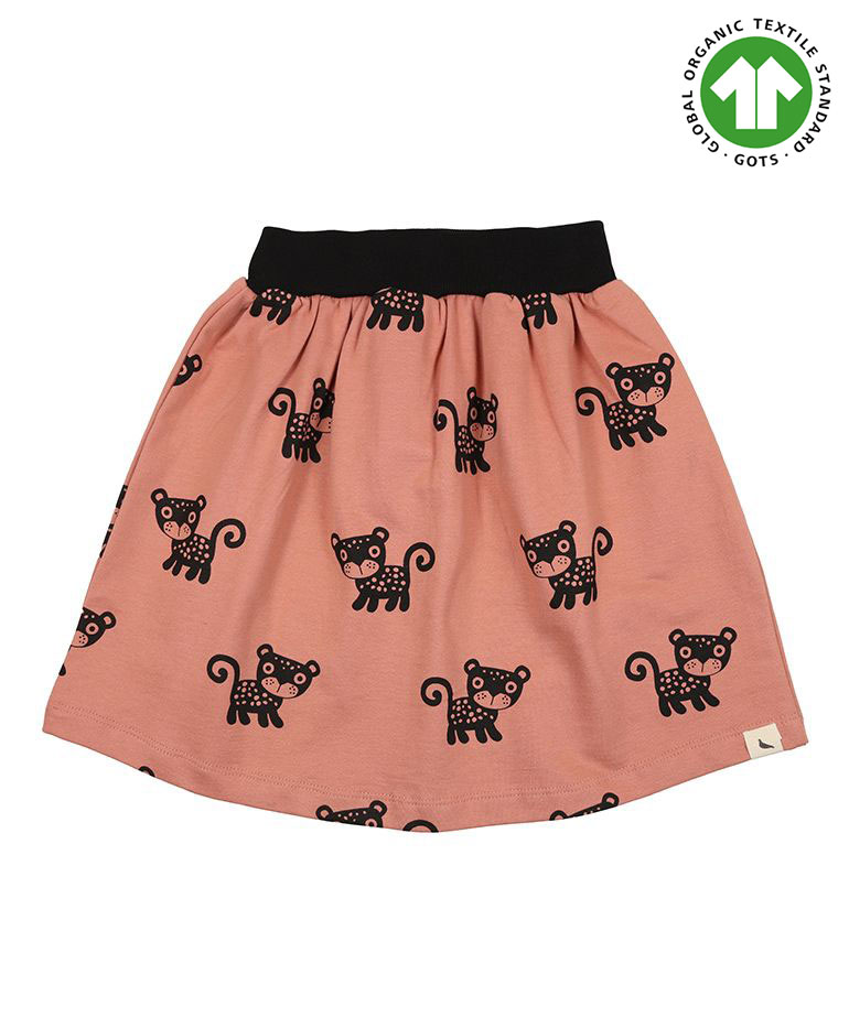 Turtledove London Organic Cotton Knee Length Skirt Animal Print - Light Brown-picture-24