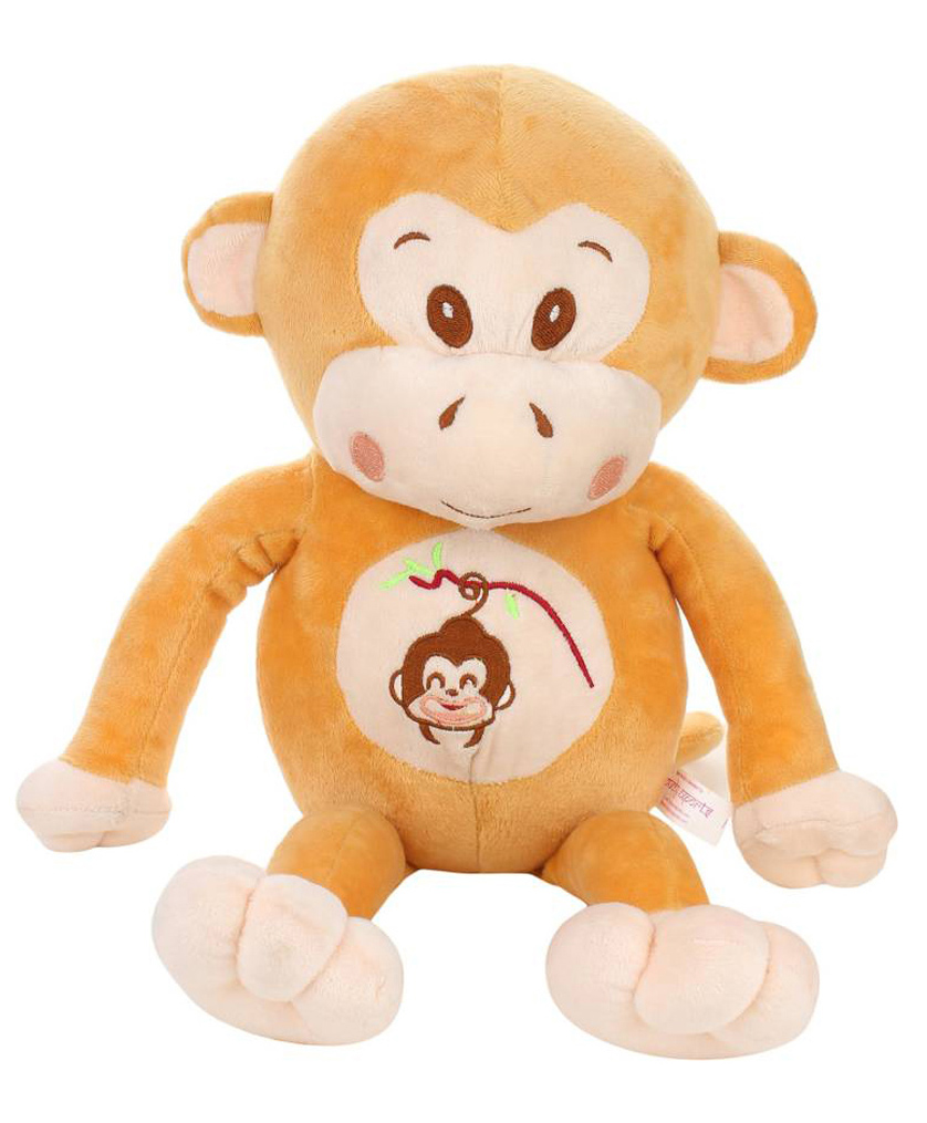 DearJoy Plush Monkey Shaped Soft Toy Cum Pillow Brown - Height 30 cm-picture-10