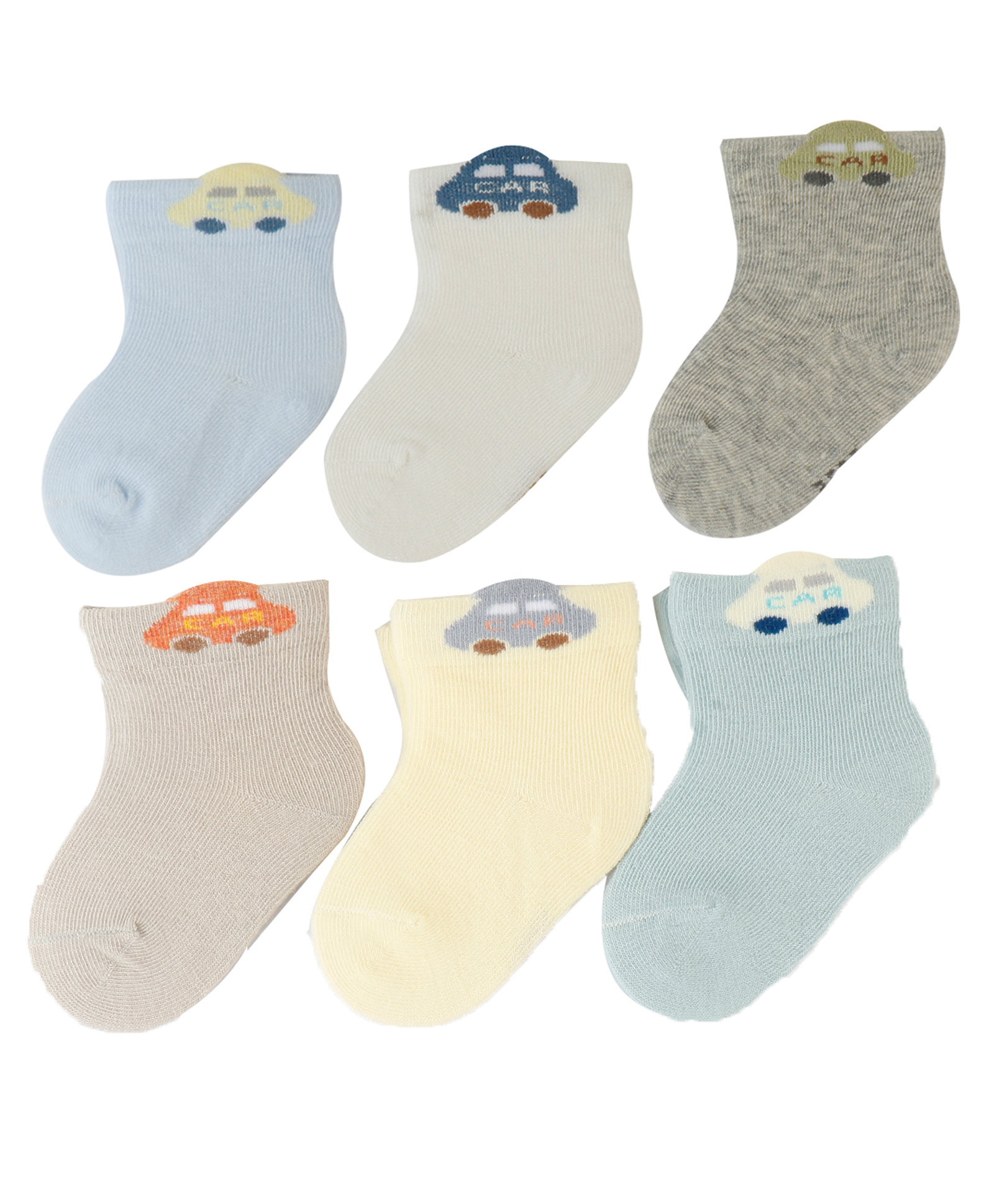 Passion Petals Cotton Socks Car Design Pack Of 6 - Multicolor-image-45
