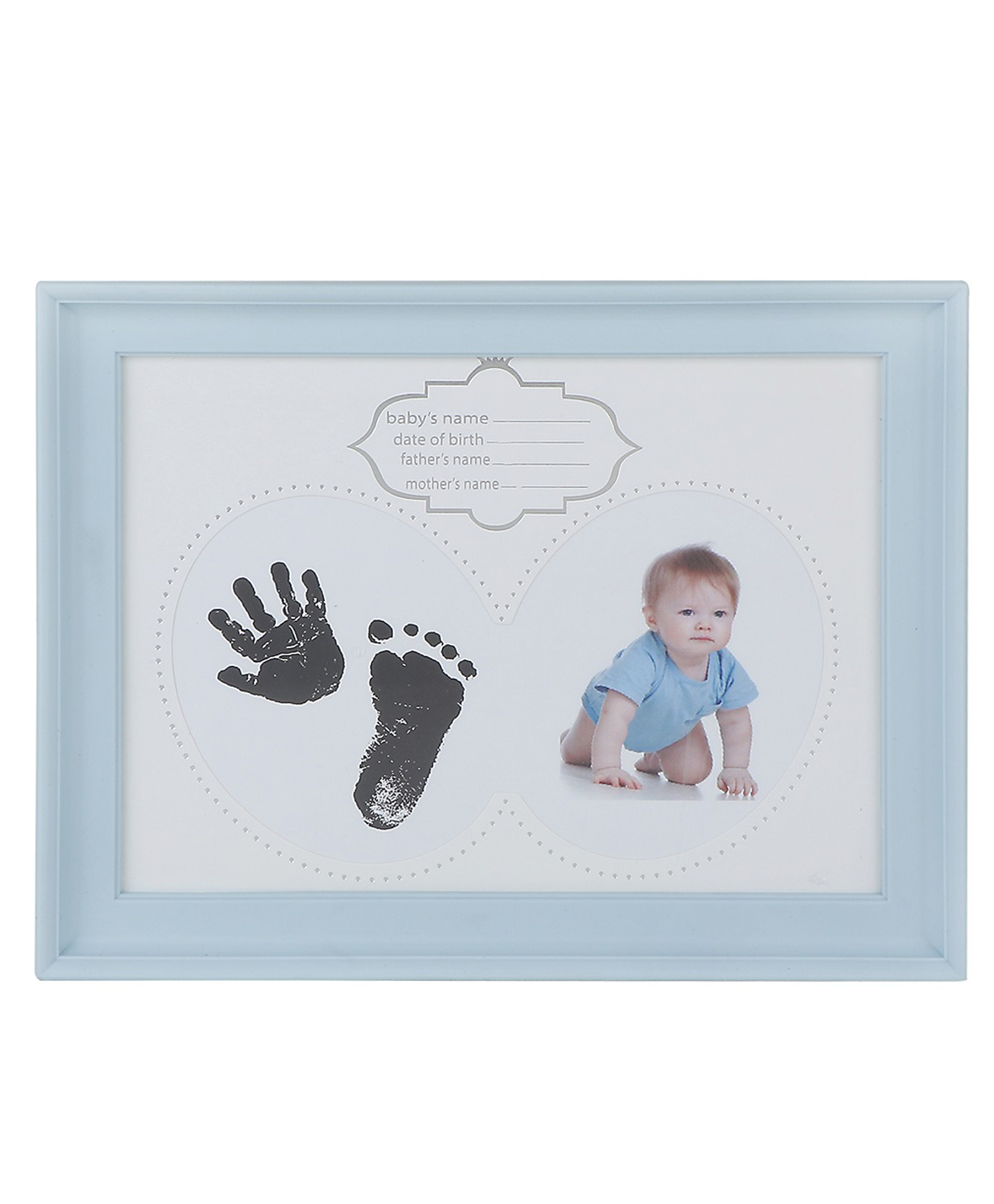 Passion Petals Handprint Footprint Non Toxic Photoframe - Blue-image-25