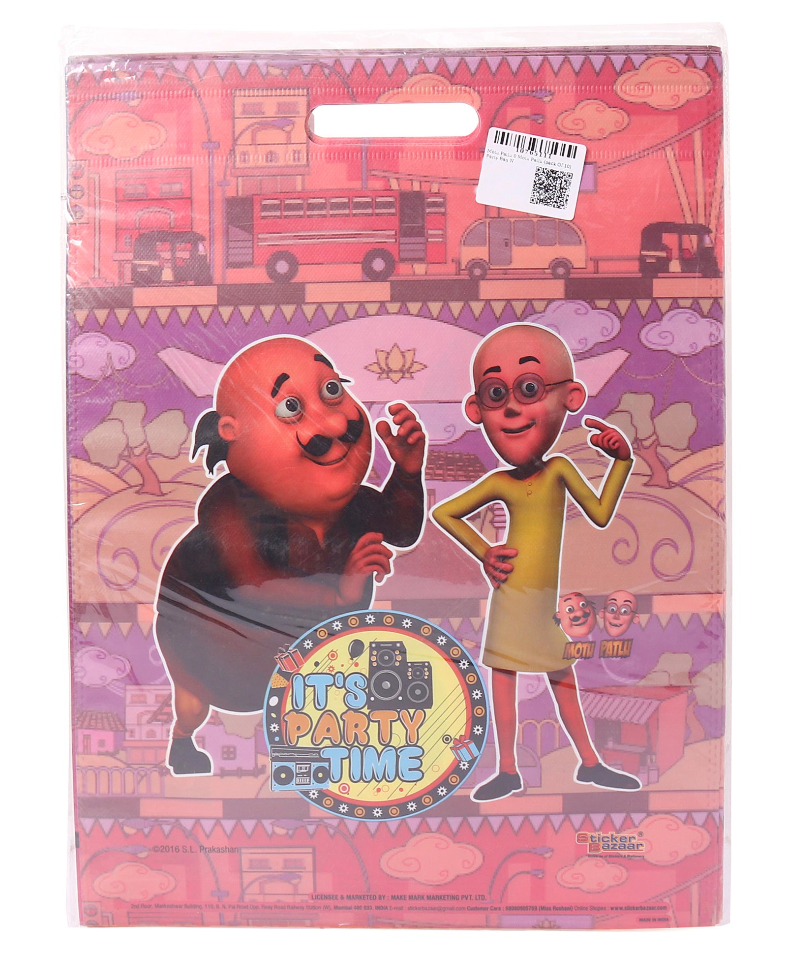 Motu Patlu Small Theme Party Bags Multicolor - Pack of 10 Online in India,  Buy at Best Price from  - 10765111