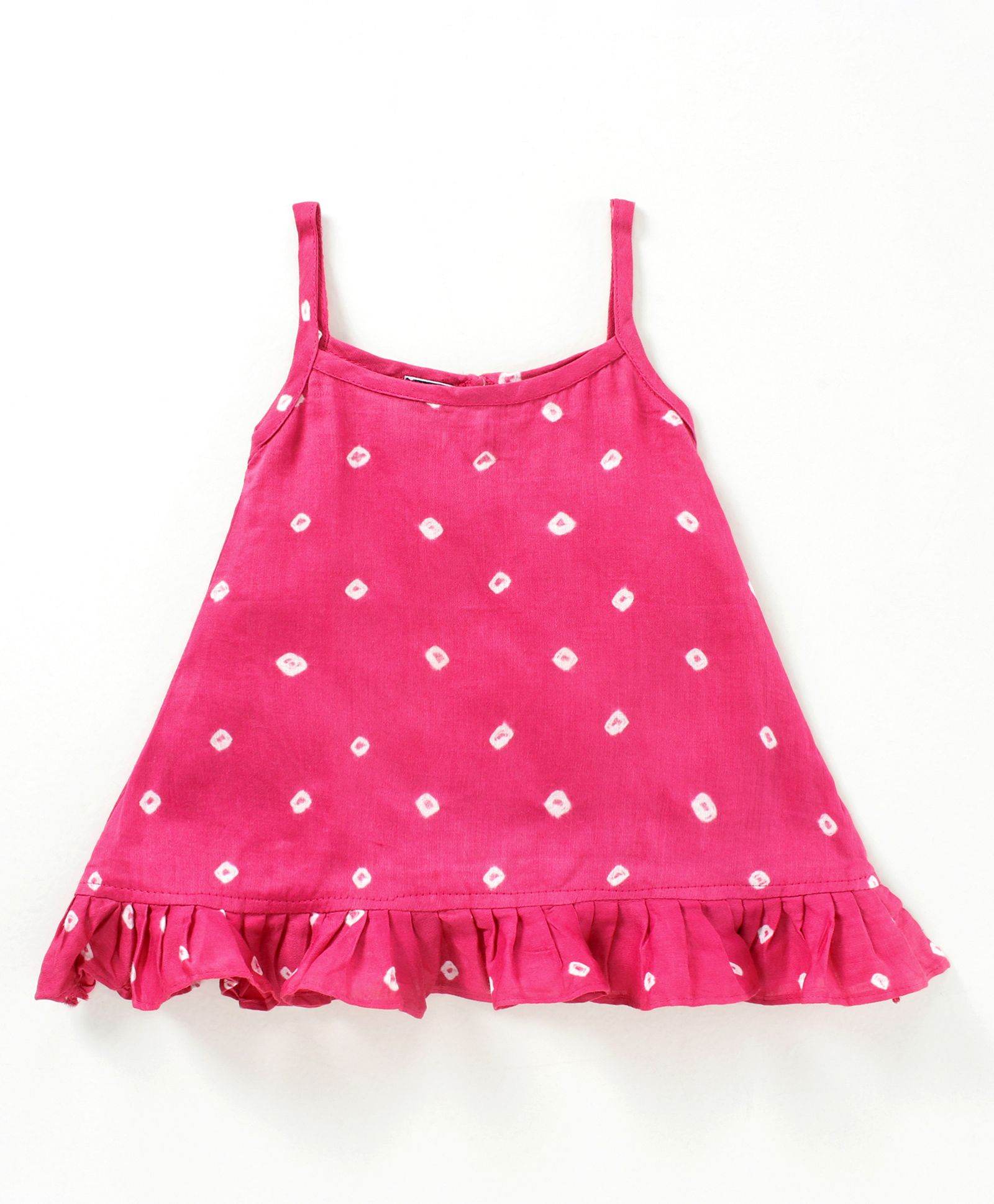 JAV Creations Sleeveless Bandhani Print Top - Pink-picture-12