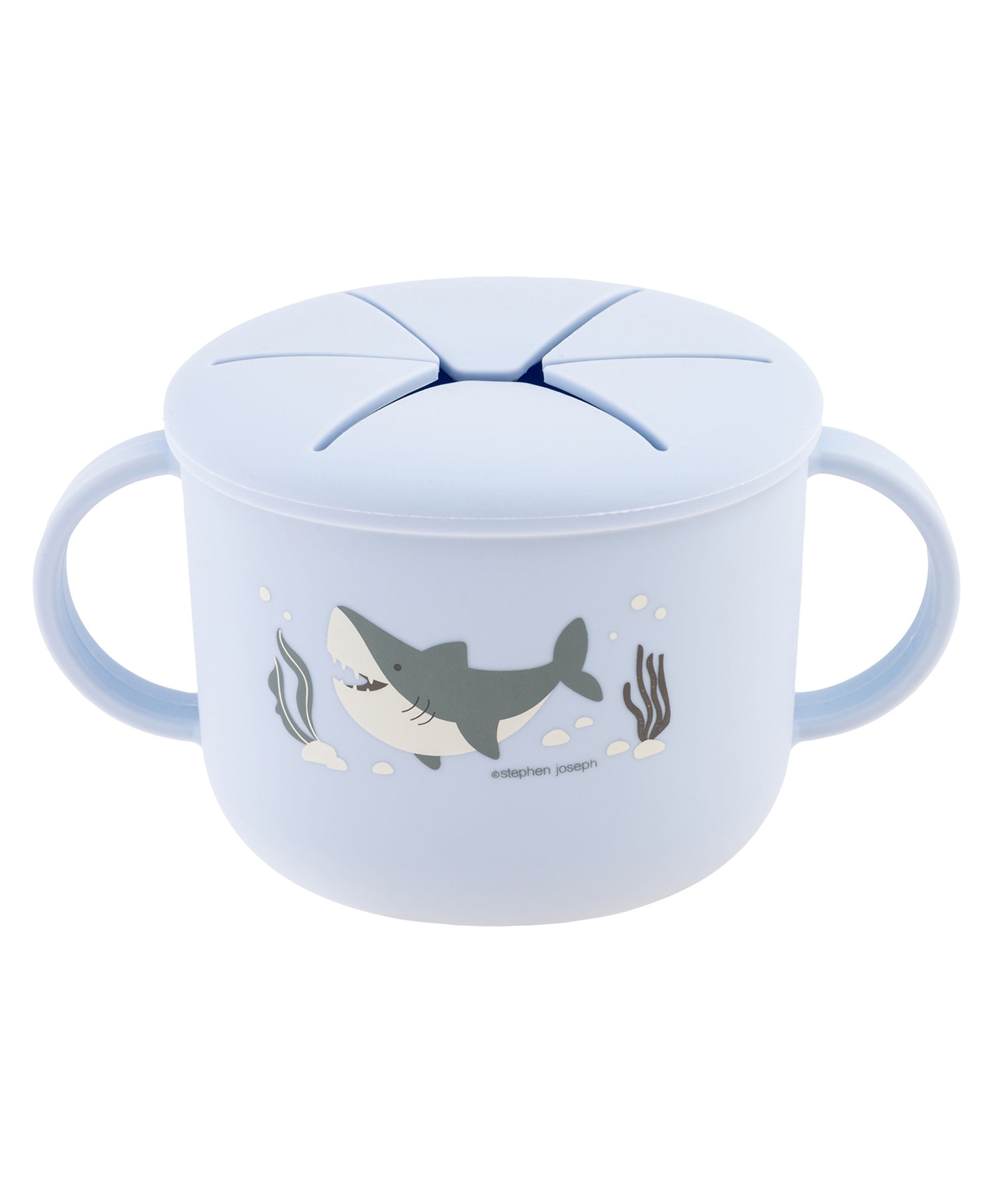 Stephen Joseph Silicone Snack Cup Shark Print - White-picture-45