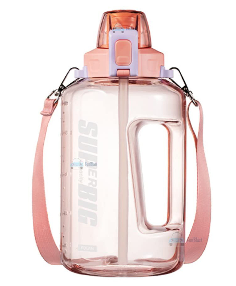 FunBlast BPA Free Sports Leakproof Water Bottle Pink - 1500 ML-picture-17