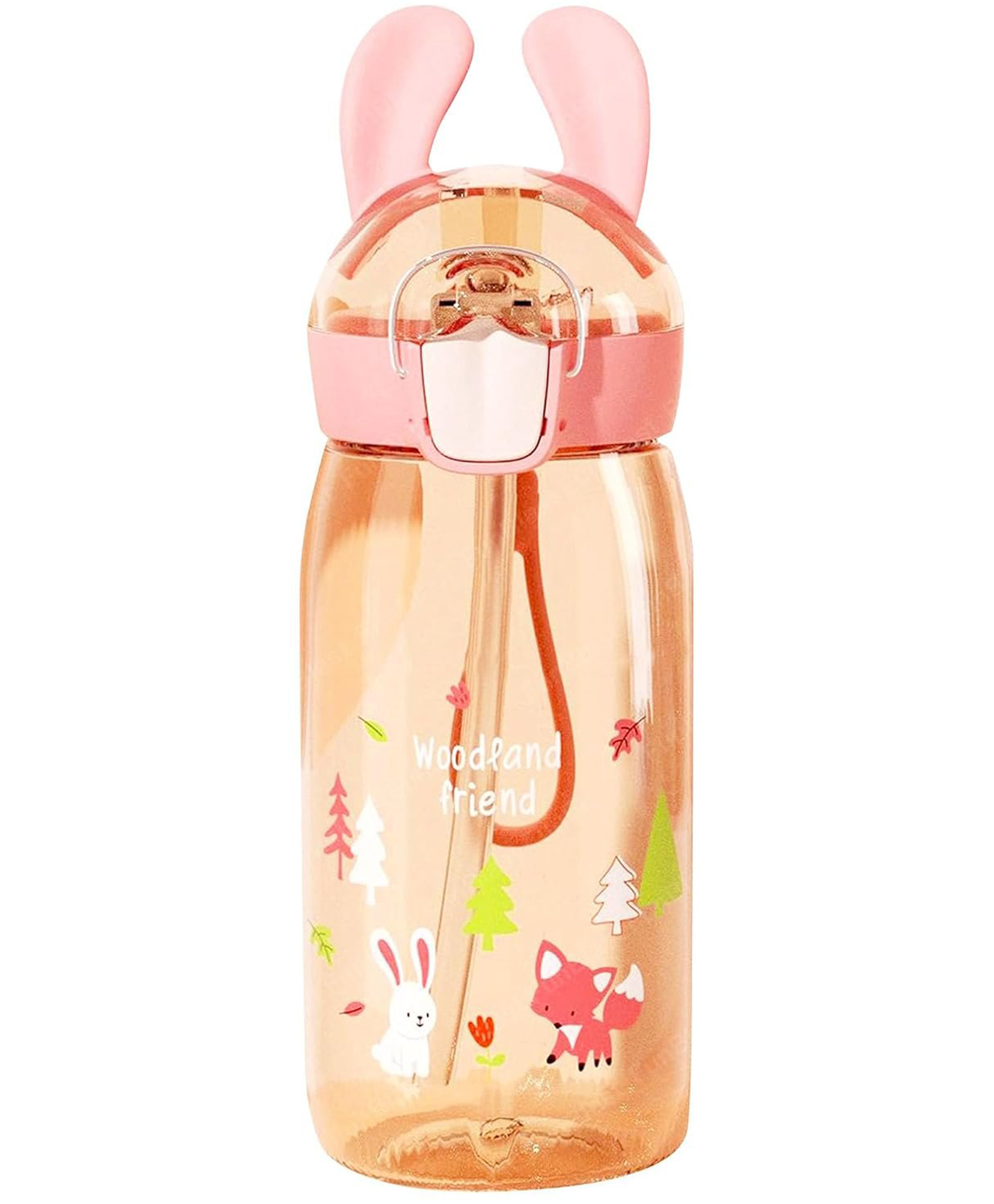 FunBlast Anti-Leak Rabbit Print Water Bottle with Sipper - 550 ML-picture-4