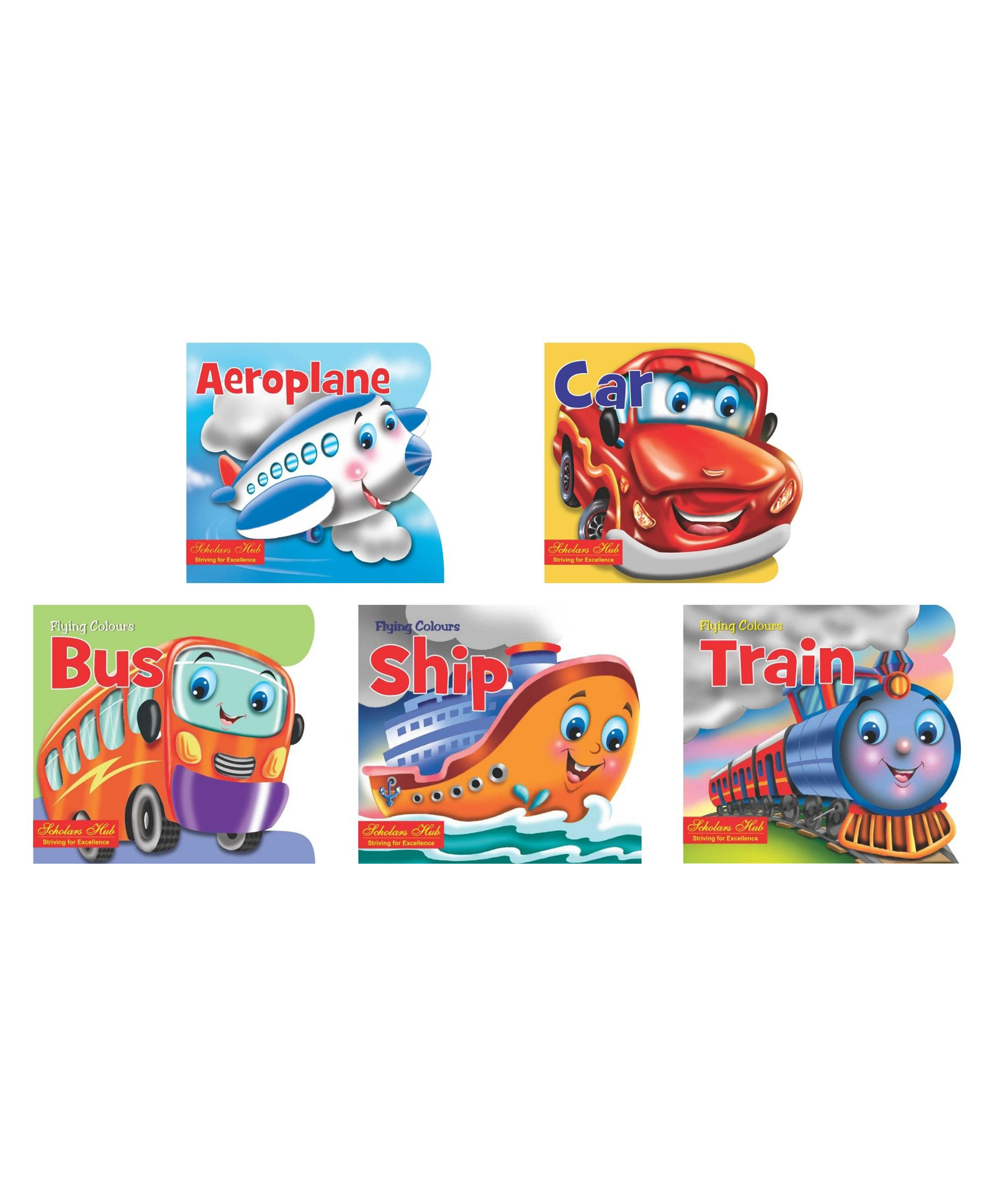 Flying Colours Cut Out Transport Board Books Set of 5 - English-image-10