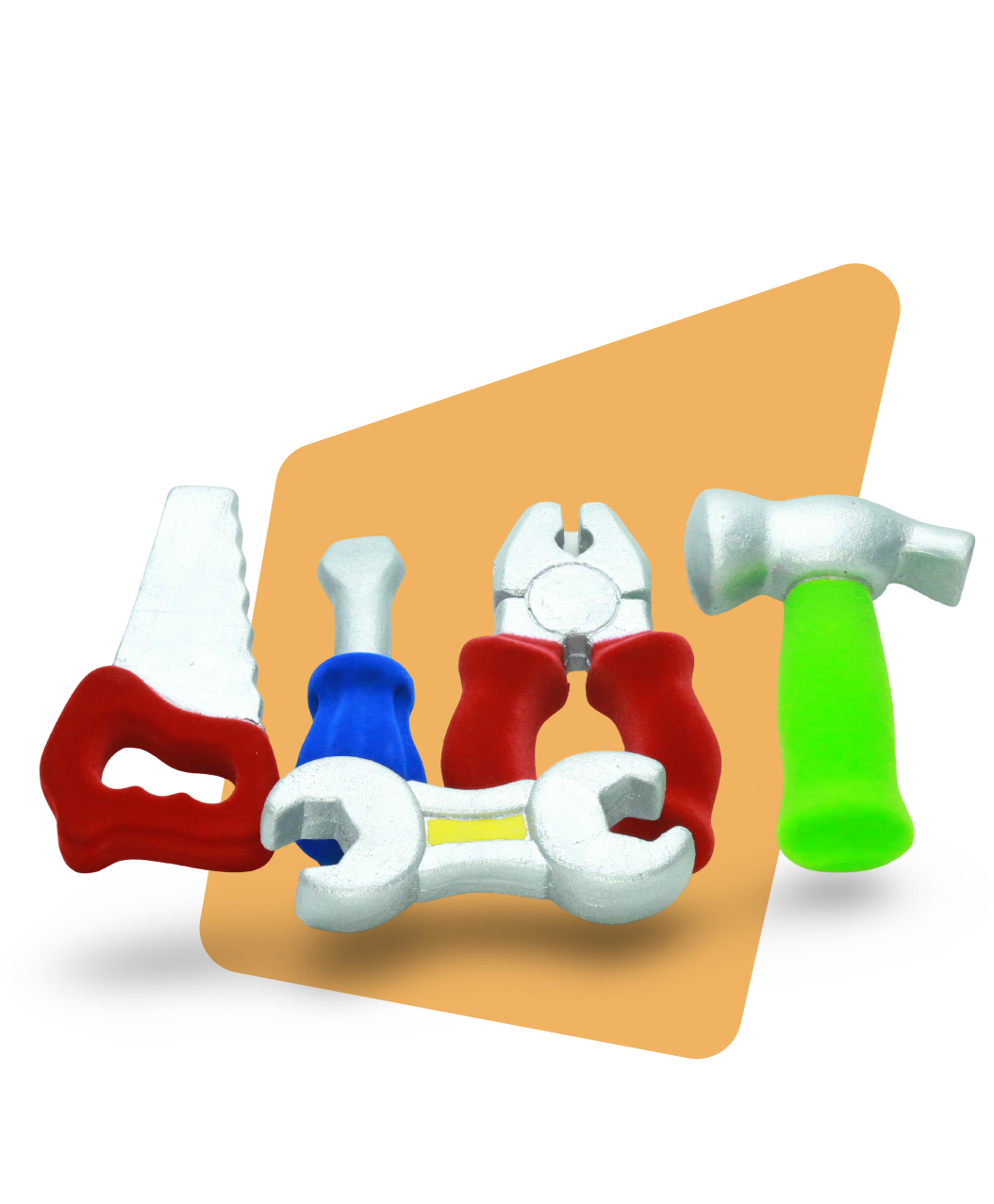 Rubbabu Tool Set Role Play Toy Pack of 5 - Multicolor-image-49