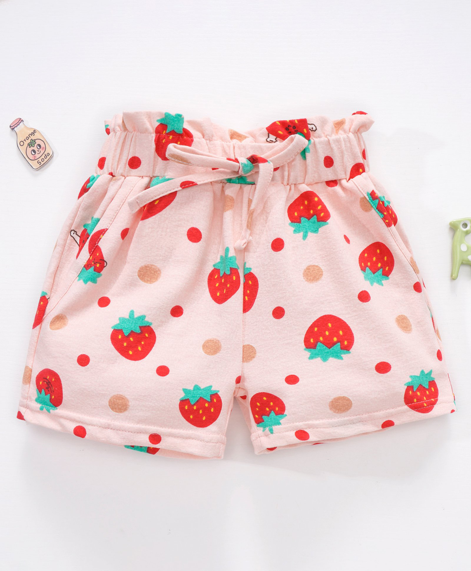 Kookie Kids Shorts Strawberry Print- Pink-picture-16
