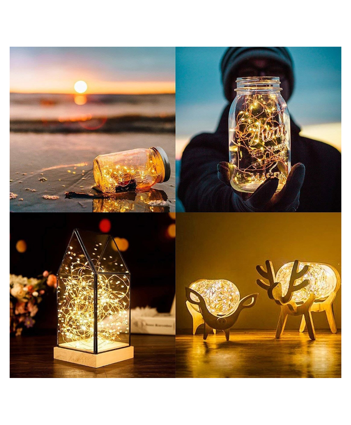Bubble Trouble Battery Powered Waterproof Copper Wire String Fairy Lights - Yellow-image-4