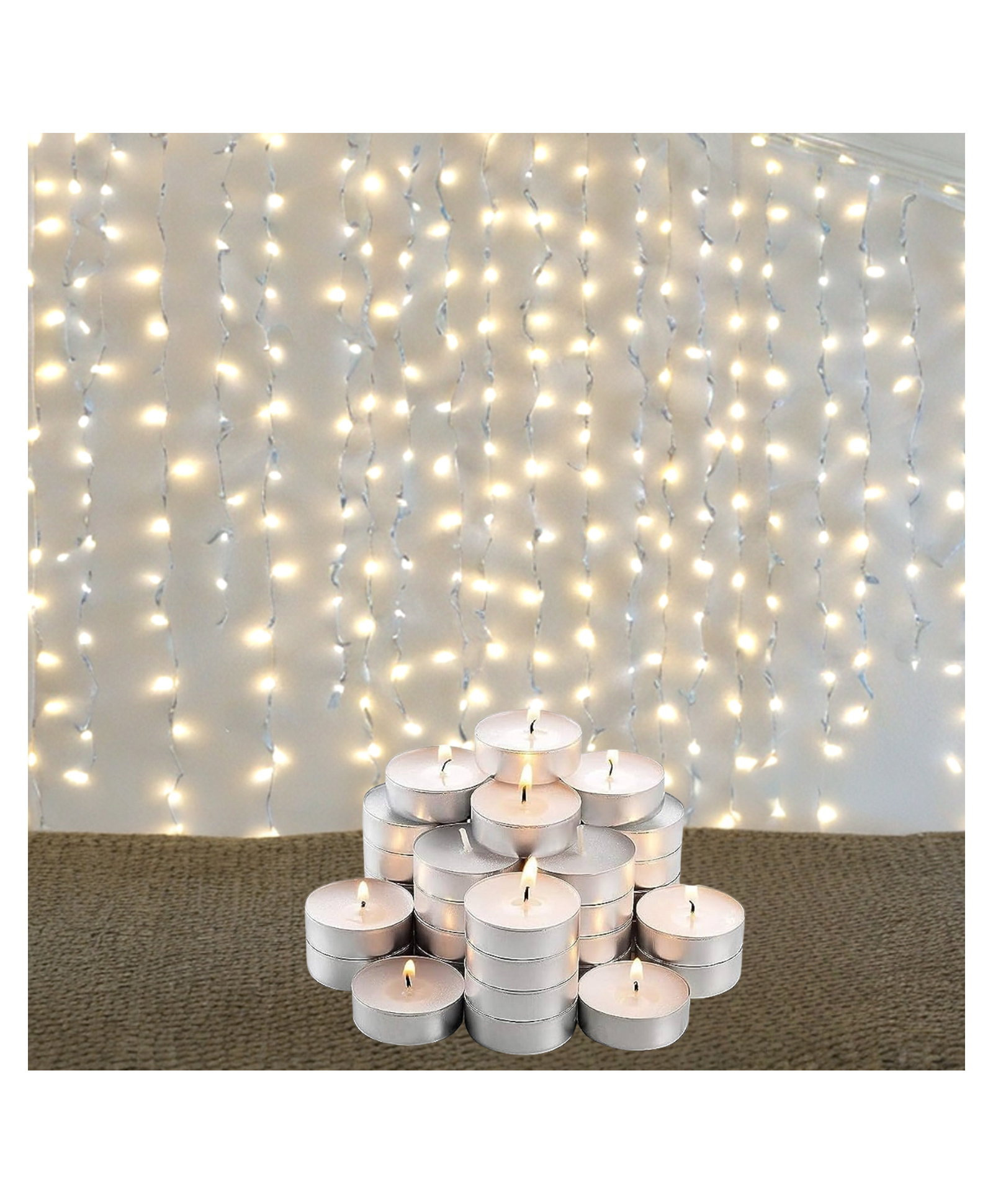 Bubble Trouble  Unscented Tea Lights  Diya in Bulk 50Pcs White Floating Smokeless Pack of 51- Multicolor-image-32