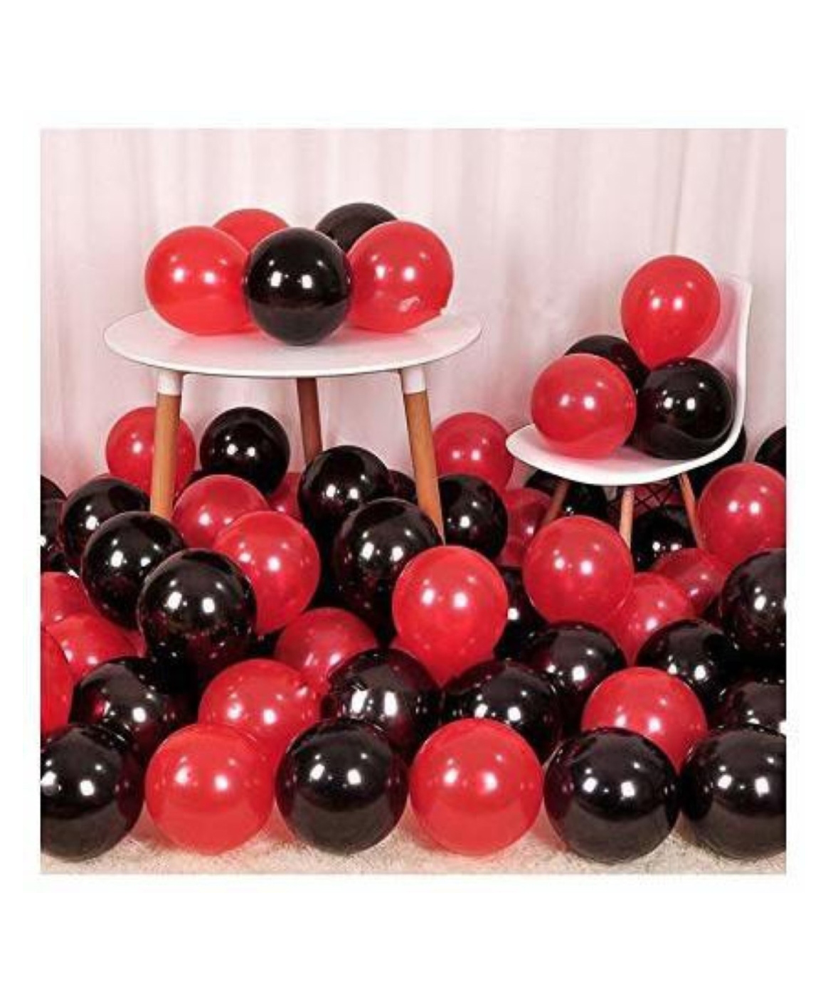 Bubble Trouble Party Balloons Metallic HD for Birthday Baby Shower Red & Black - Pack of 50-image-36
