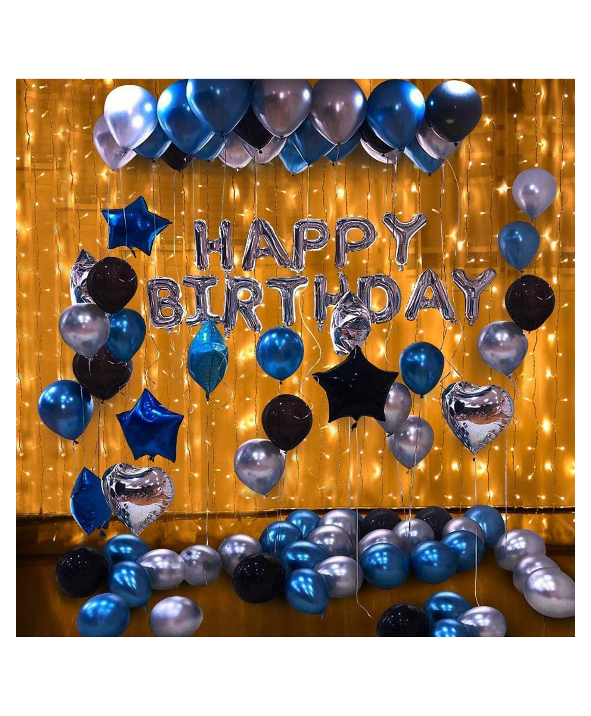 Bubble Trouble Happy Birthday Balloons Decoration Kit Multicolor - Pack of 62-image-48