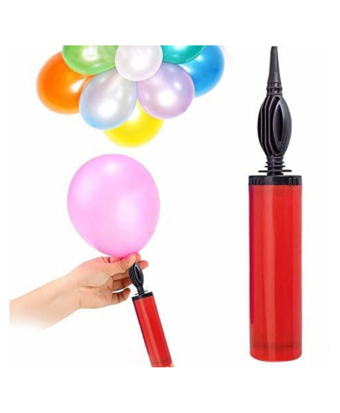 Bubble Trouble Balloon Manual H& Pump For Latex Foil Helium Air Animal Rubber Baloon Airpump Balloons Pumper (Multicolor)-image-7