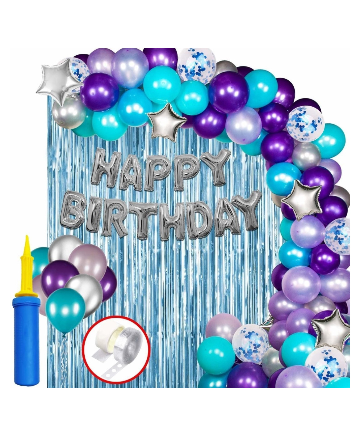 Bubble Trouble Frozen / Mermaid Theme Birthday Decorations - Pack of  95-image-11