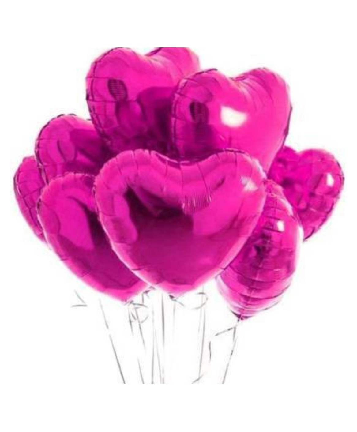 Bubble Trouble 18 inches Pink Heart Shape Party Decorative Foil Balloon - Pack of 5-image-25