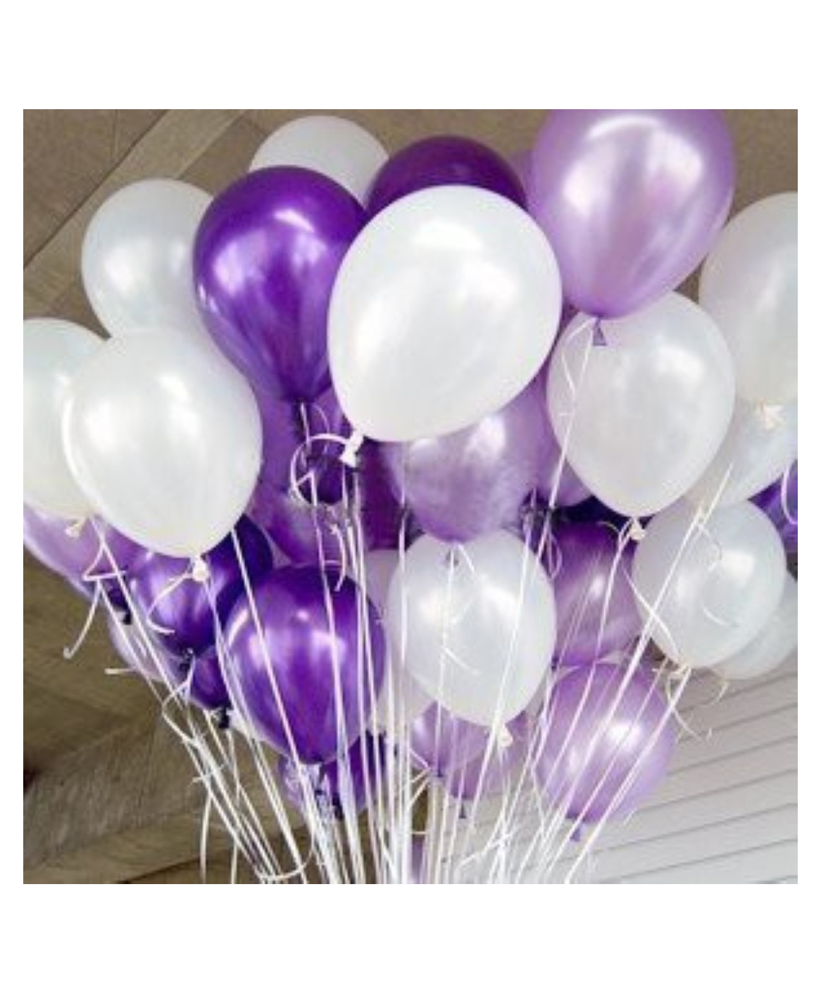 Bubble Trouble Purple & White Balloons For Birthday Decoration Baby Shower 1st Birthday Theme Party Office Party - Pack of 100-image-44