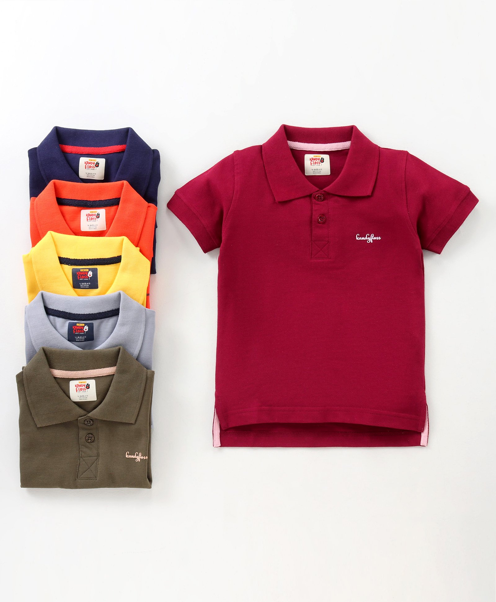 Amul Half Sleeves Solid T-Shirts Pack 