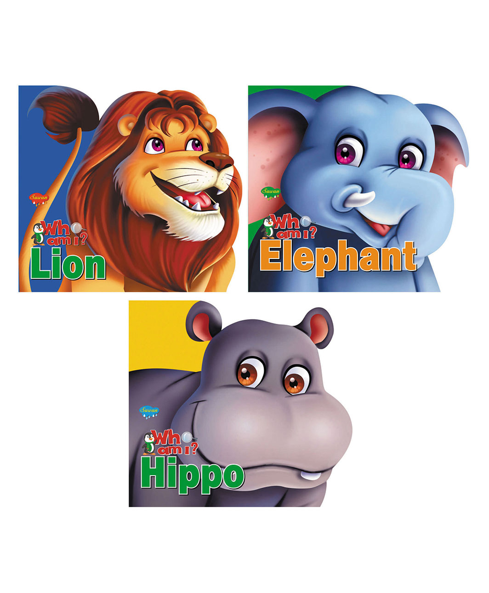 Who Am I Story Books Of Lion Elephant & Hippo Board Book Pack of 3- English-image-30